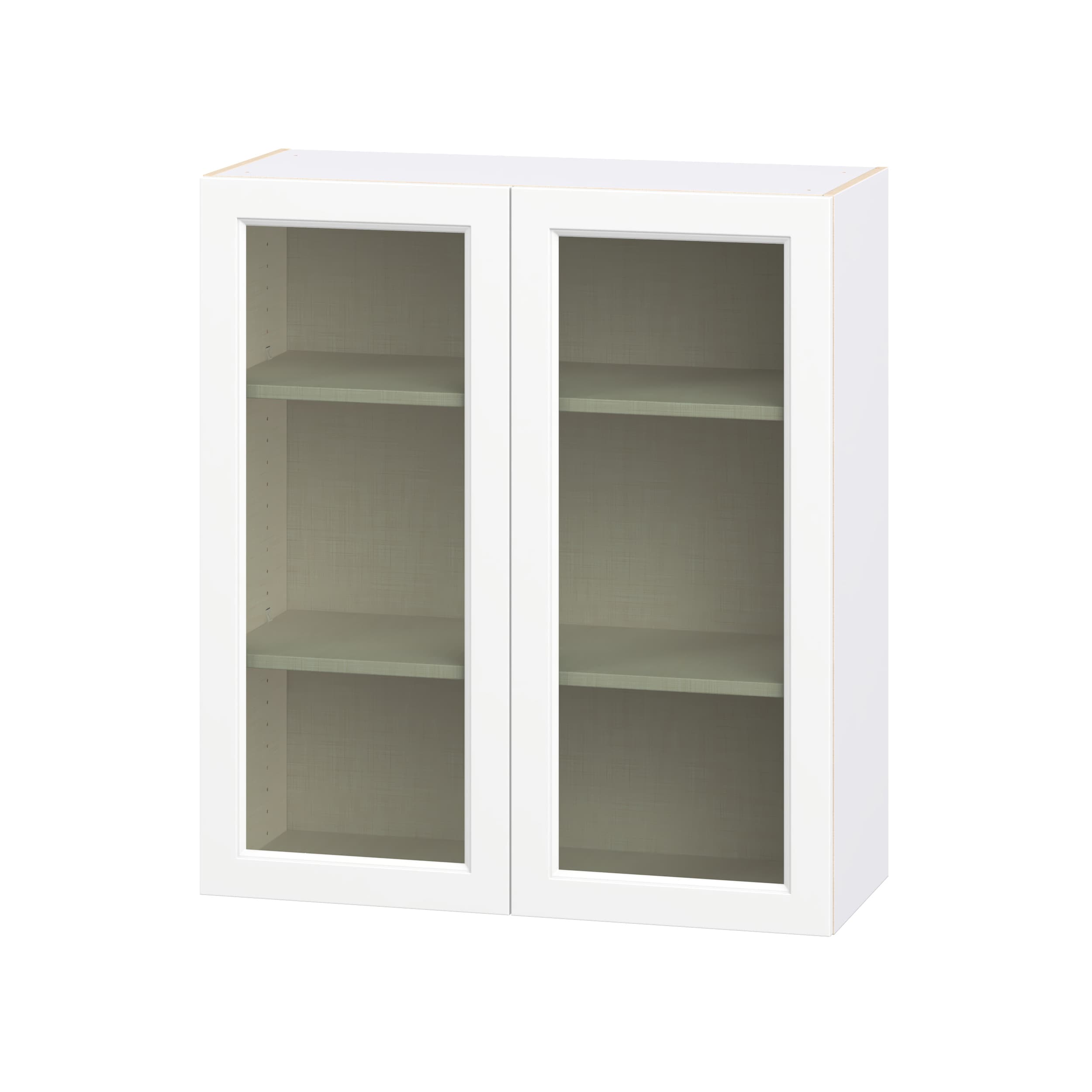 Hugo&Borg DSWG3640-RI Riviera 36-in W x 40-in H x 14.75-in D Bright White Wall Fully assembled Cabinet Glass Panel Shaker