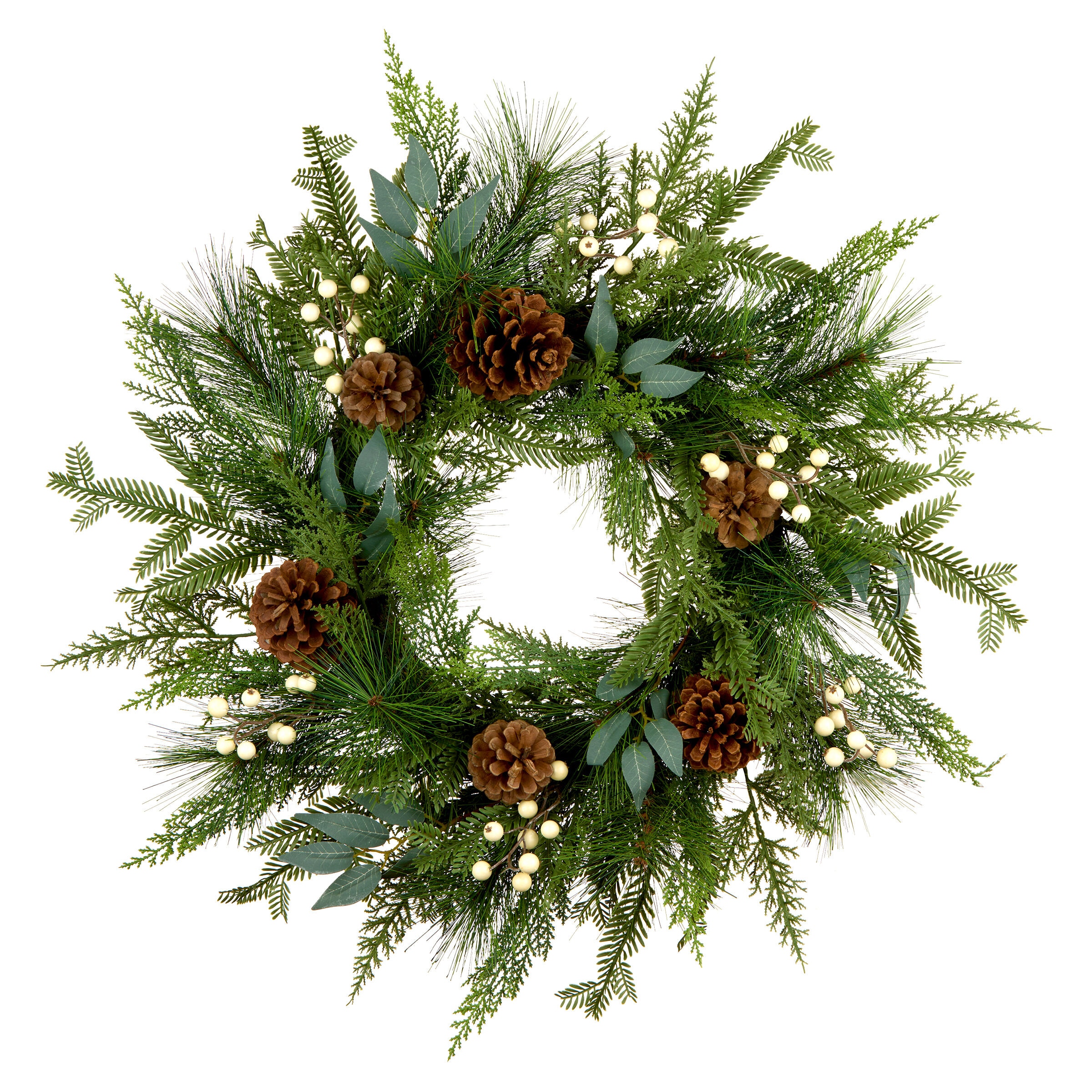 National Tree Company JH100-23FD0385-1 24-in Indoor/Outdoor Green Artificial Christmas Wreath