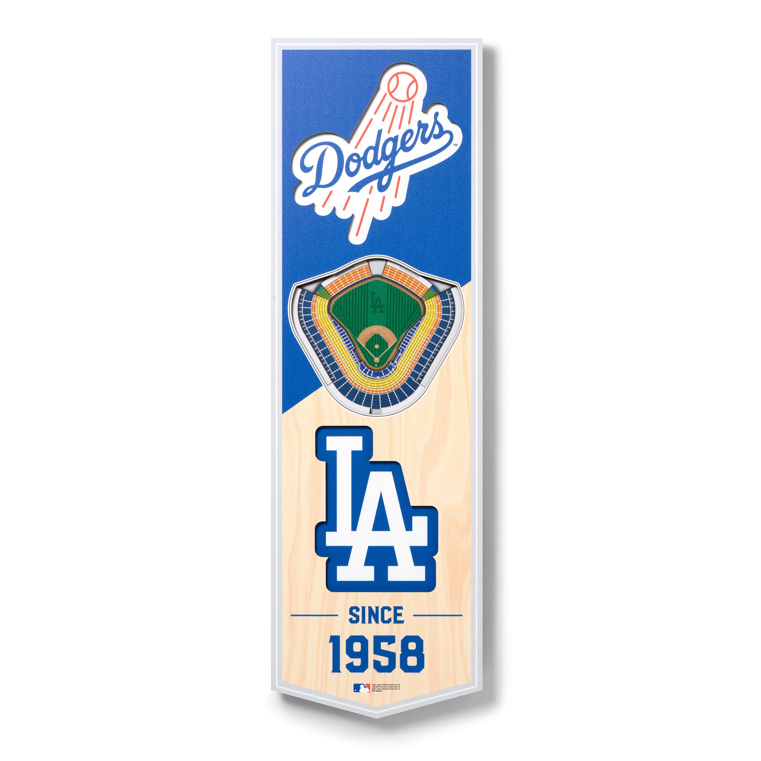 Los Angeles Dodgers 13 x 20 Two-Tone Established Date Metal Sign