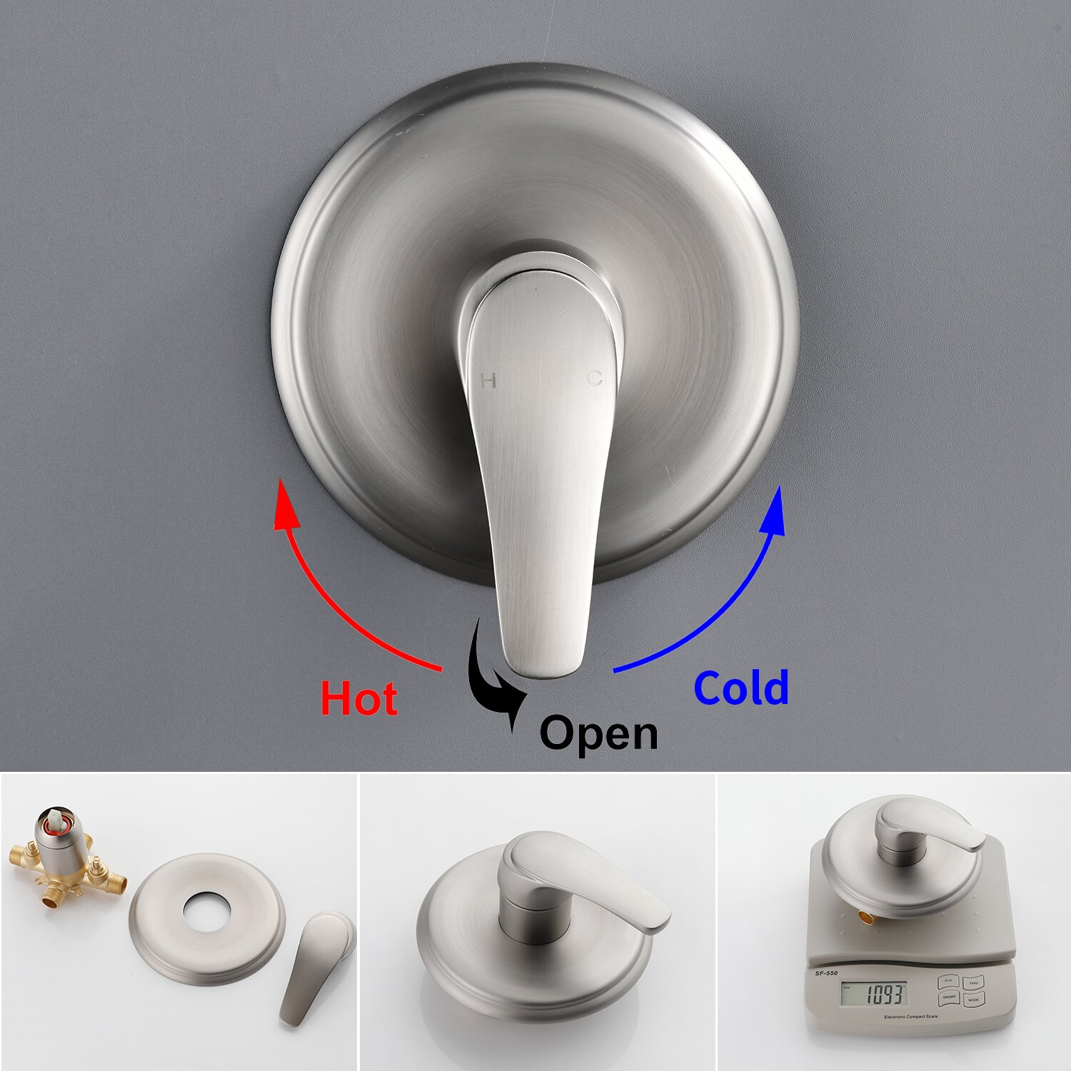 Clihome MS-BL-A3803-1BN Showerhead-Bar-Panels - View #6