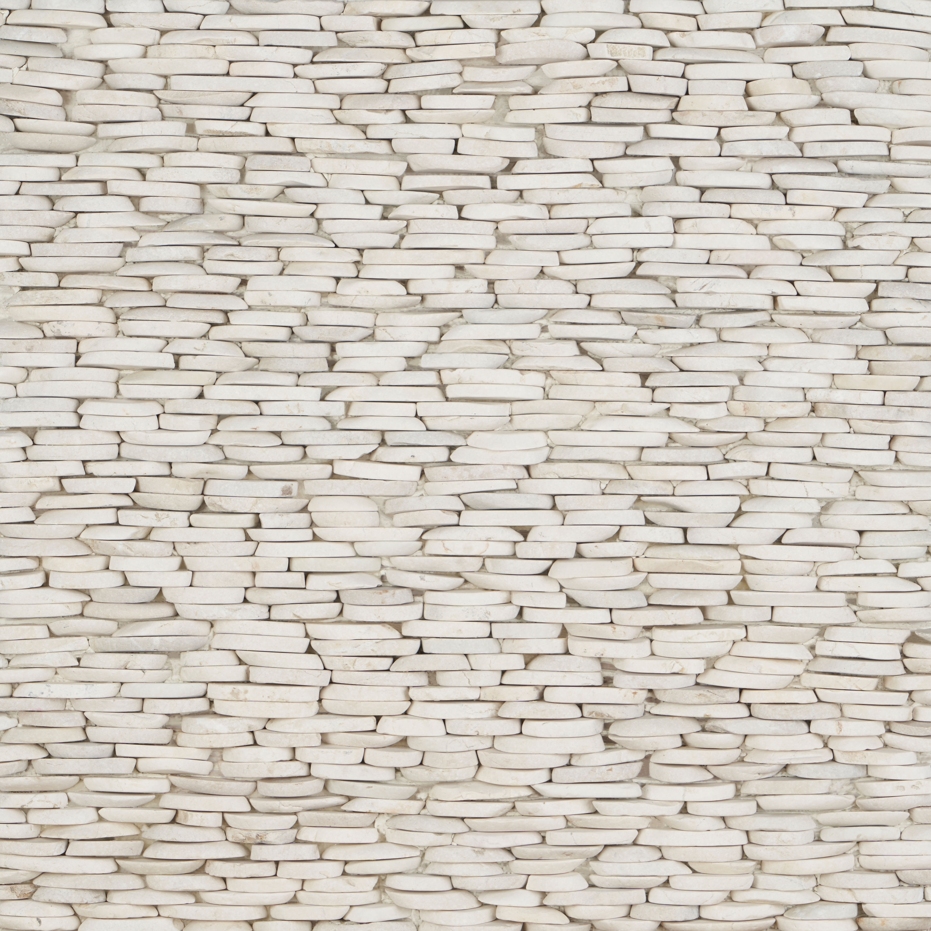 Artmore Tile EXT3RD105048 Landscape White 4-in x 11-in Natural Natural stone Stone look Pebble Mosaic Wall Tile ( 0.3-sq ft Piece )