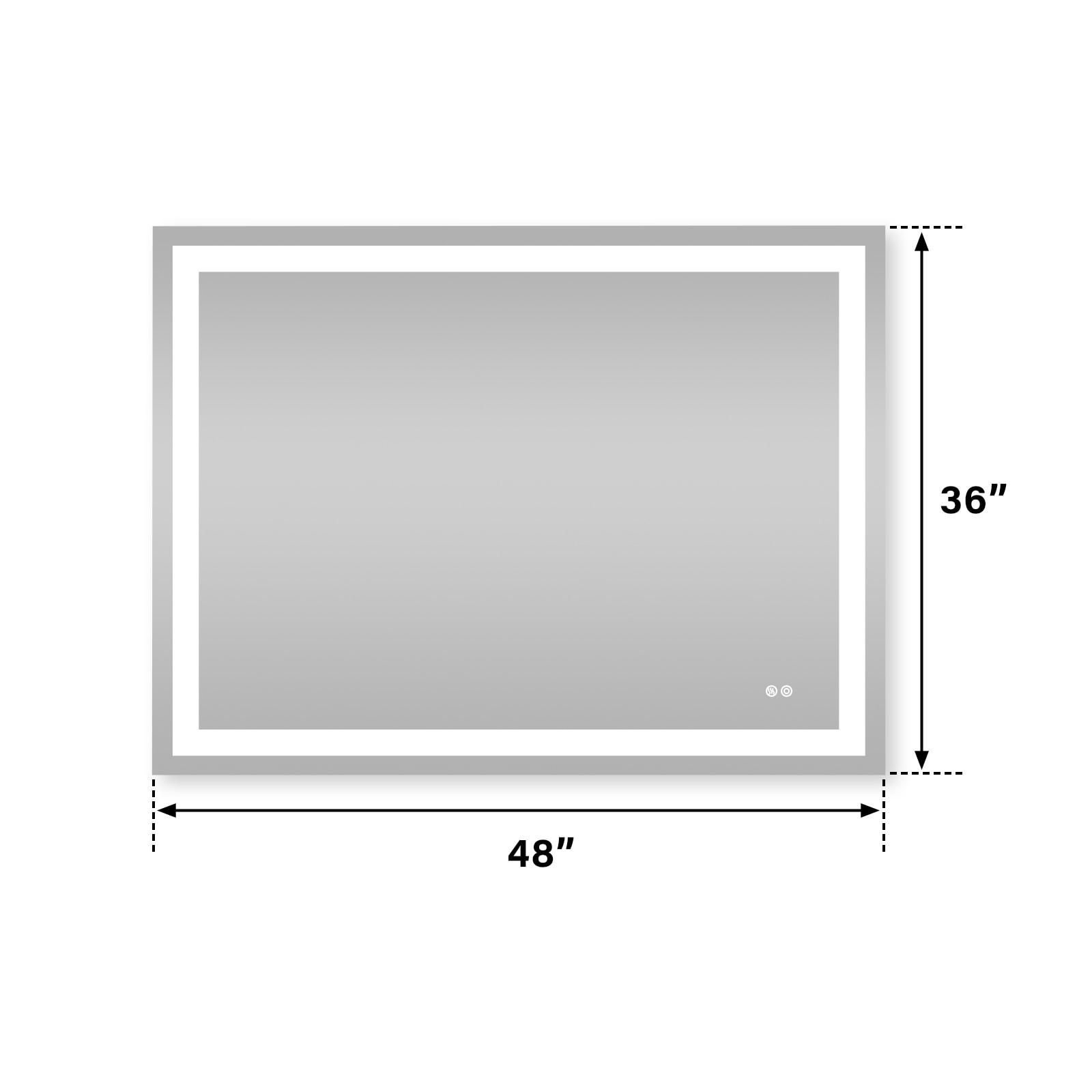 Forclover MRE-AL4836 Framed-Bath-Mirrors - View #3