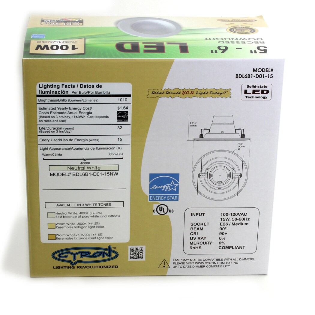 Cyron Lighting BDL6B1-D01-15WW27 Led-Retrofit-Downlight - View #3