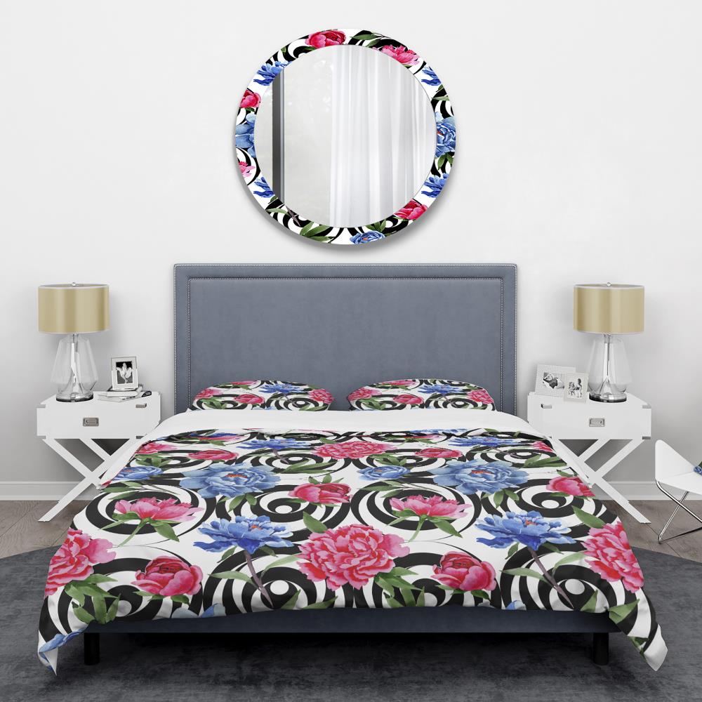 Designart BED24171-Q 3 -Piece Red Queen Duvet cover Set