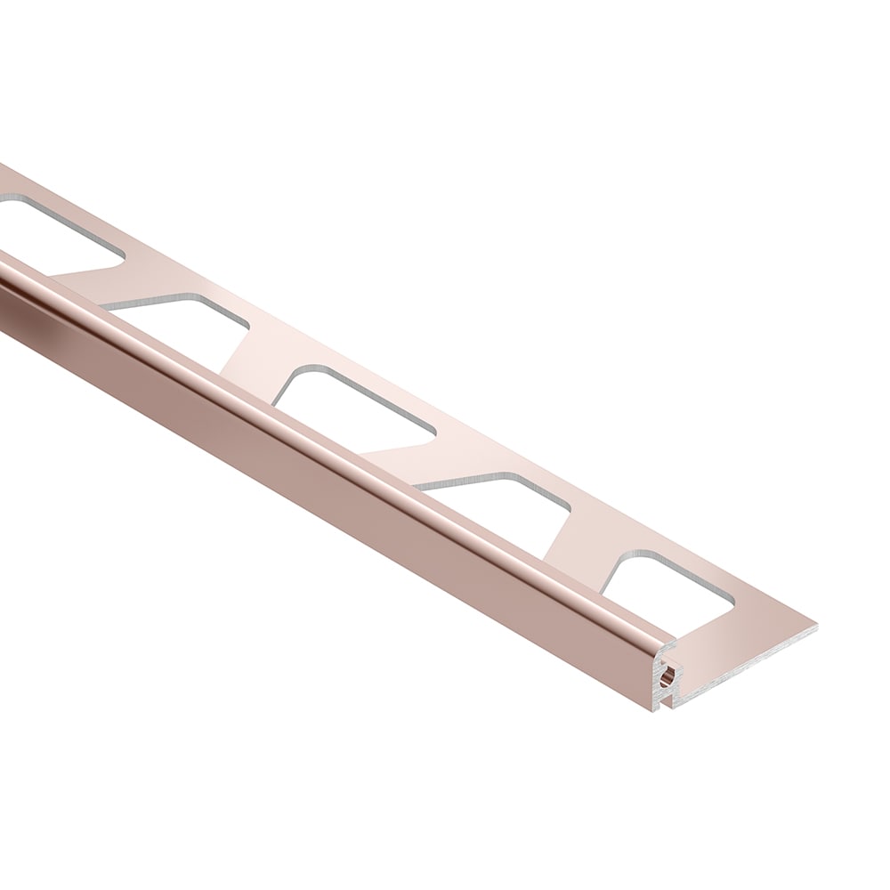 Schluter Systems J110AKG Jolly 0.438-in W x 98.5-in L Polished copper anodized aluminum Aluminum L-angle Tile Edge Trim