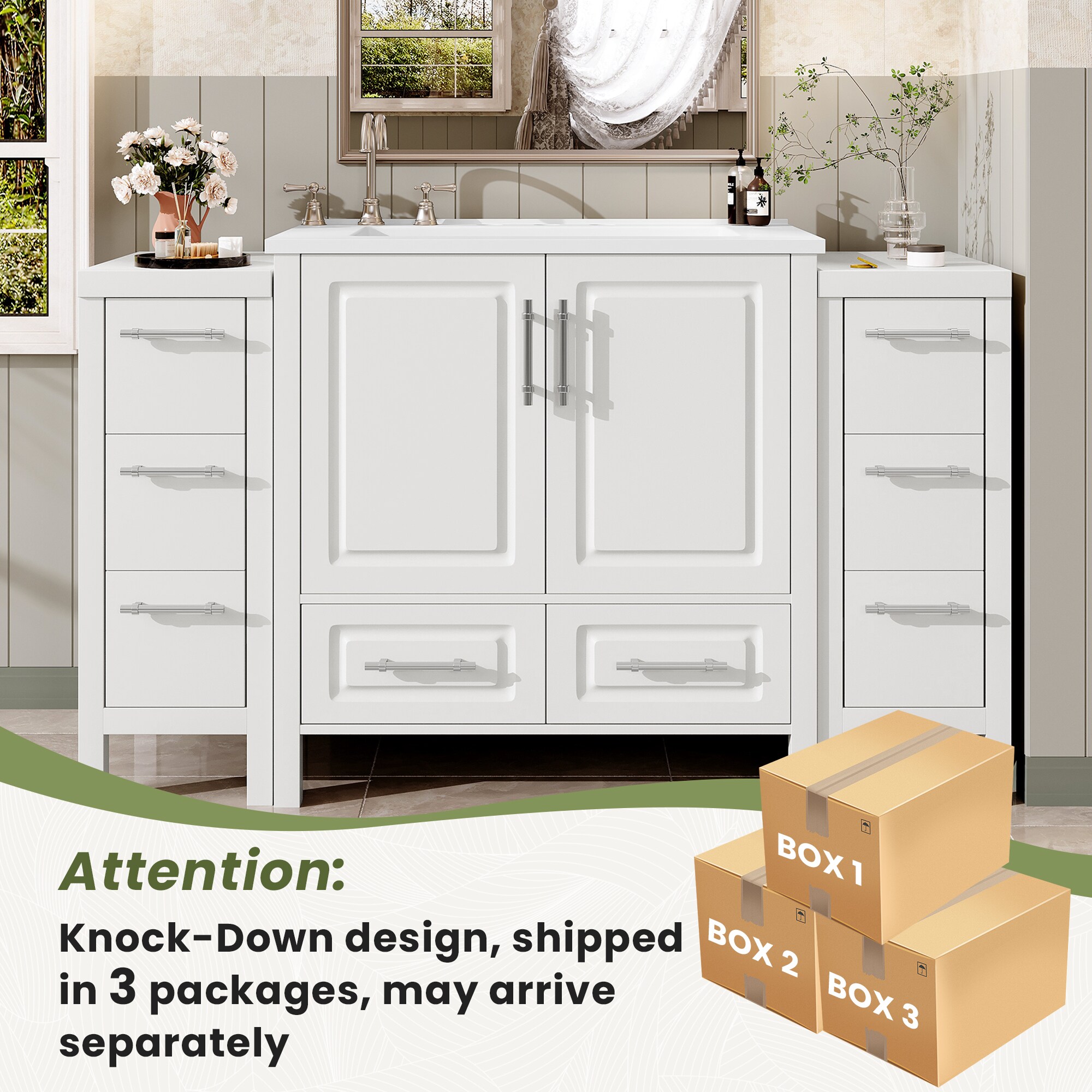 JEAREY LS-LR54-WT Bath-Vanity-Combo - View #8