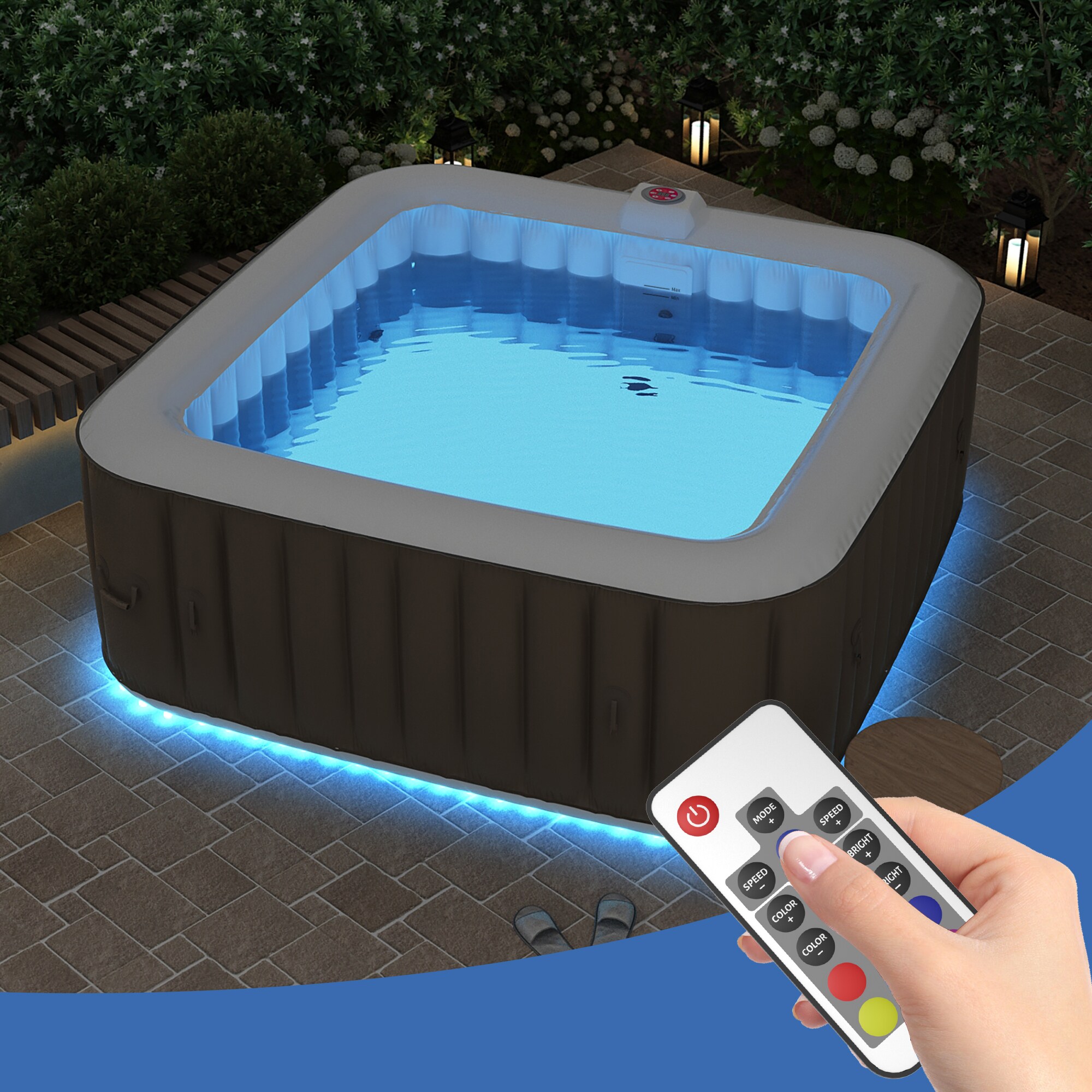 Swimming Pool & Bath Tub Water Heater Pressure-Sensing Jacuzzi Easy Install 