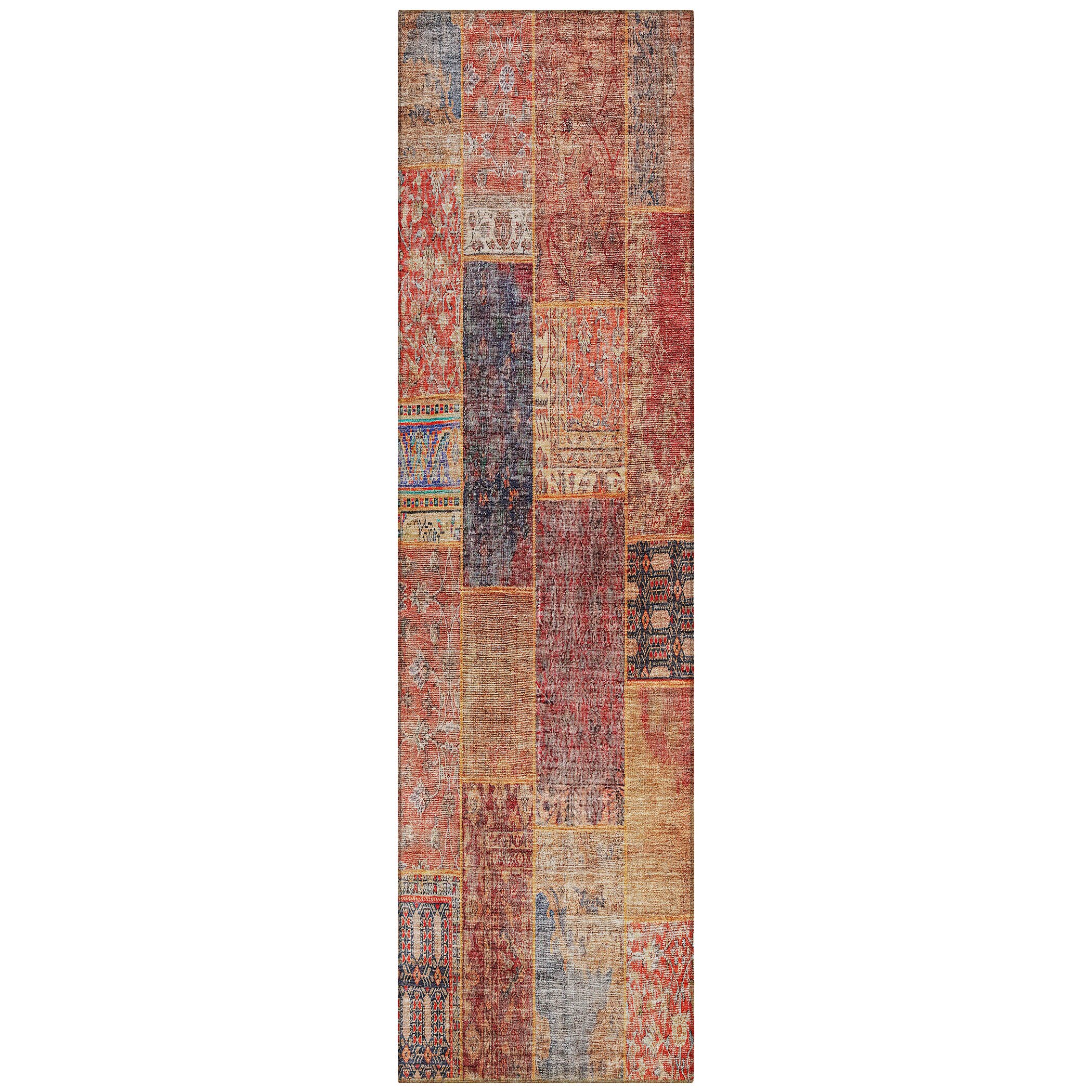 Addison Rugs ACN669RD2X8 Chantille ACN669RD 2 x 7 (ft) Polyester Red Rectangular Indoor/Outdoor Geometric Machine washable Runner rug