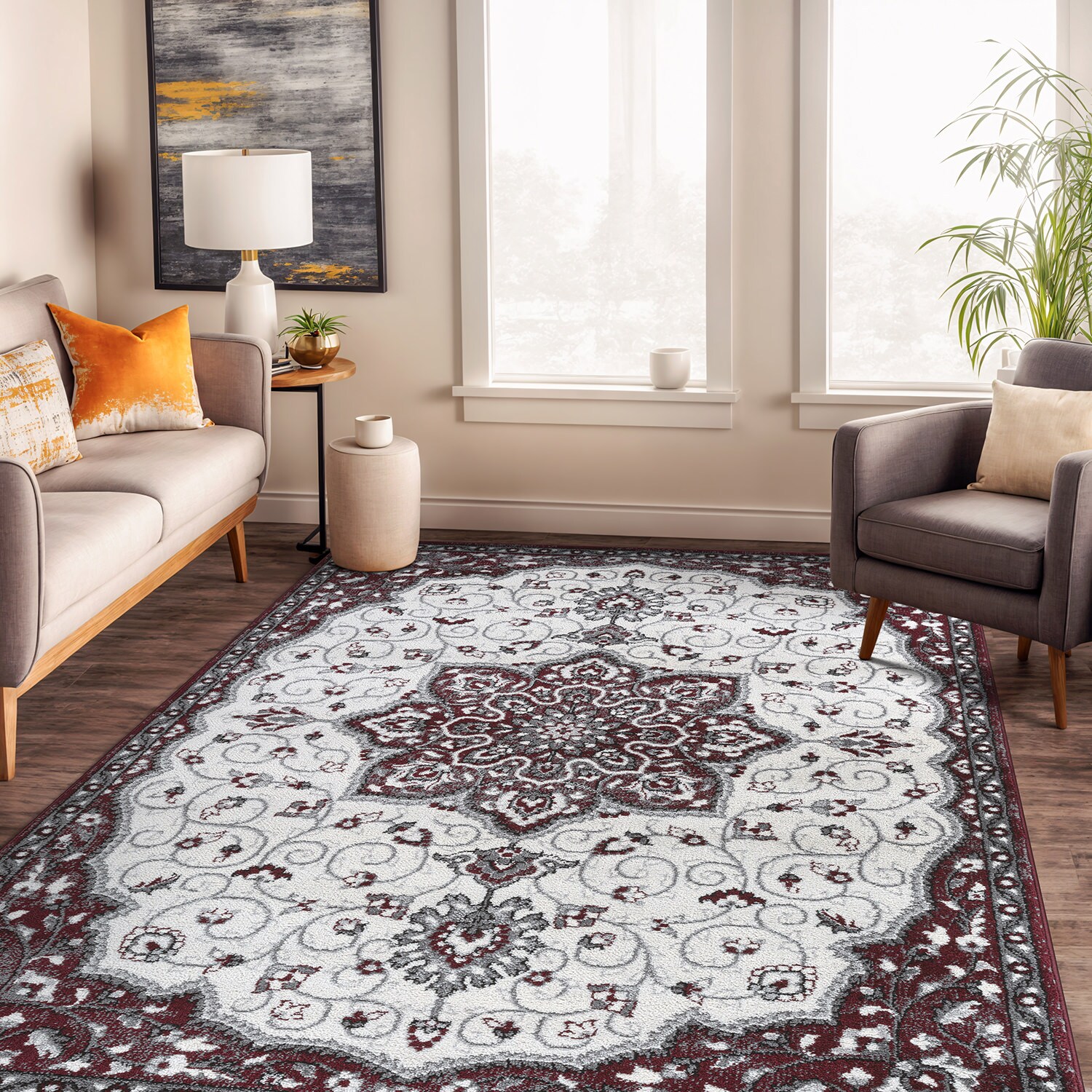 World Rug Gallery WR37BURGUNDY5X7 rugs - View #6