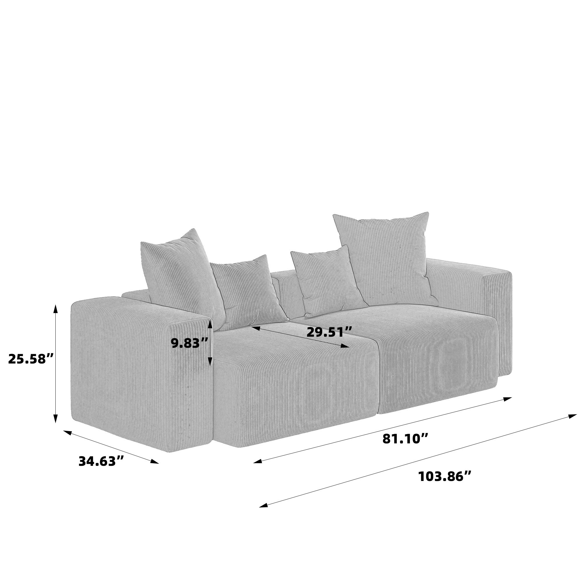 Dreamsidea LS-CS15-2AC-05 Sofas-Loveseats - View #7