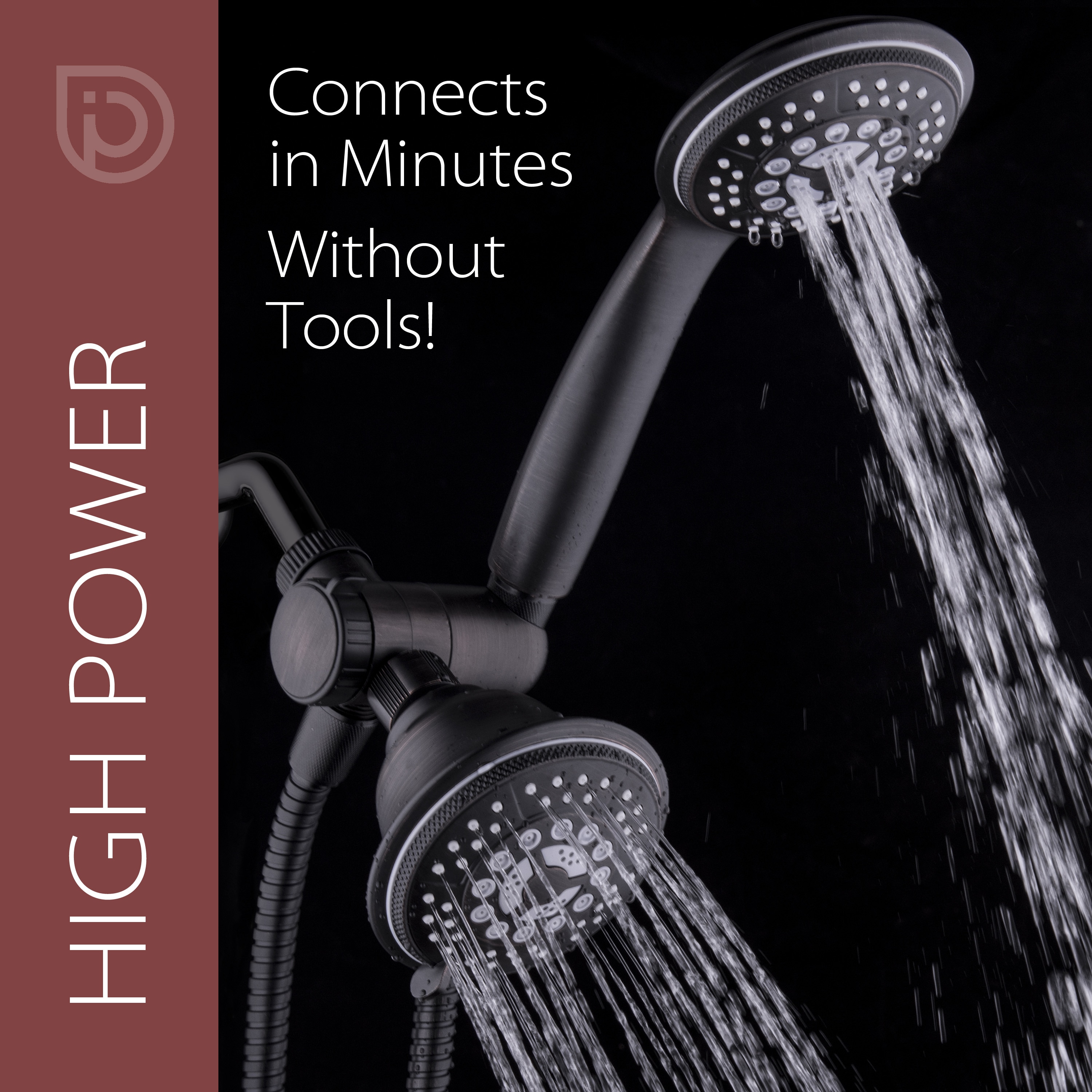 Hydroluxe Chrome Round Dual/Combo Shower Head 2.5-GPM (9.5-LPM) At ...