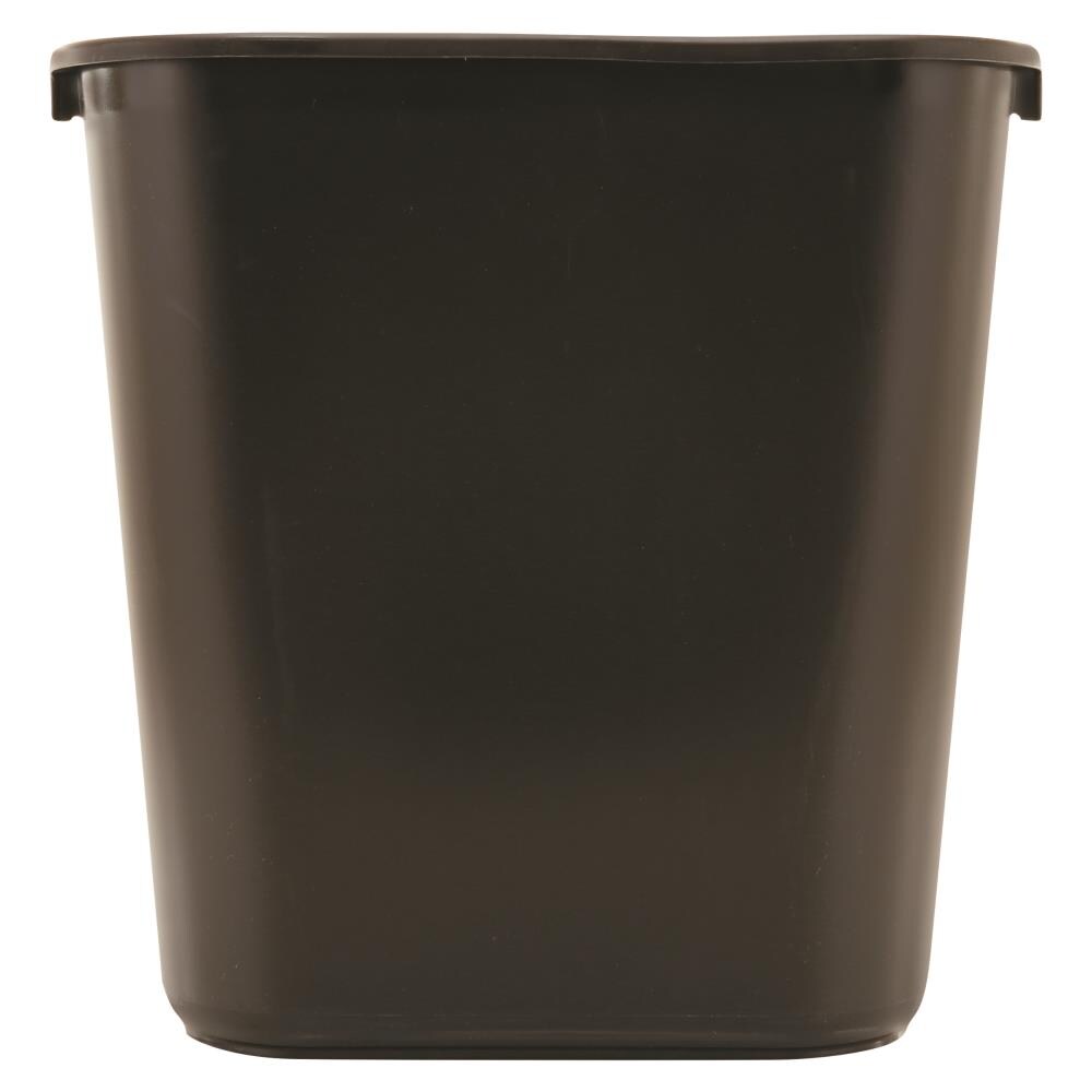 Plastic Trash Can Rubbermaid   Office 7 Gal Black   4 units Four trash cans 