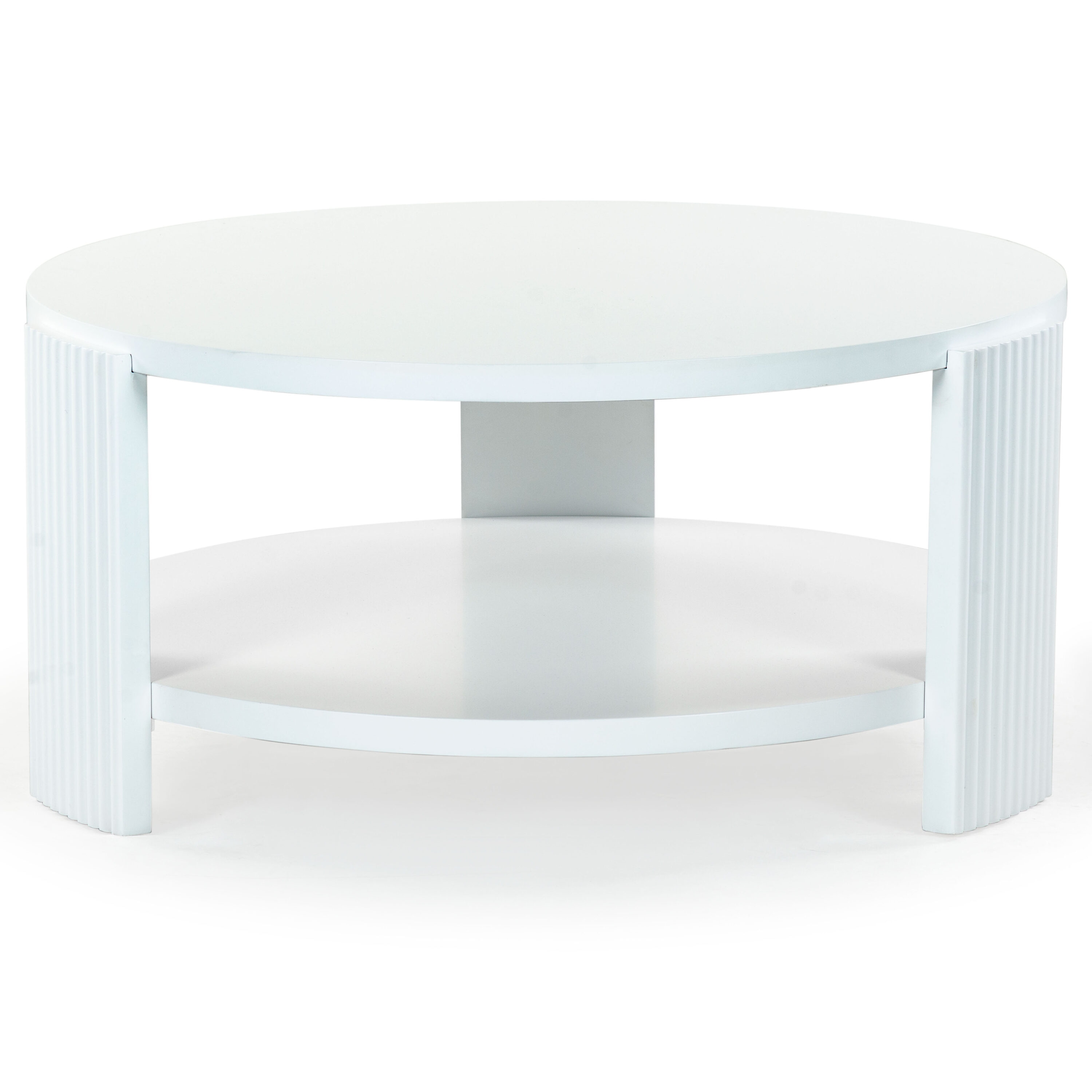 Safavieh SFV2203A Liabella Round Wood Coffee Table/White