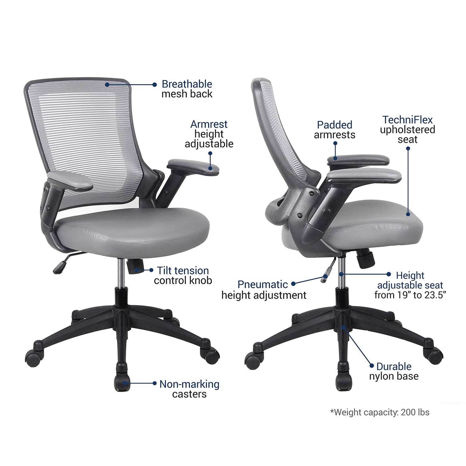 Pneumatic height adjustable online chair