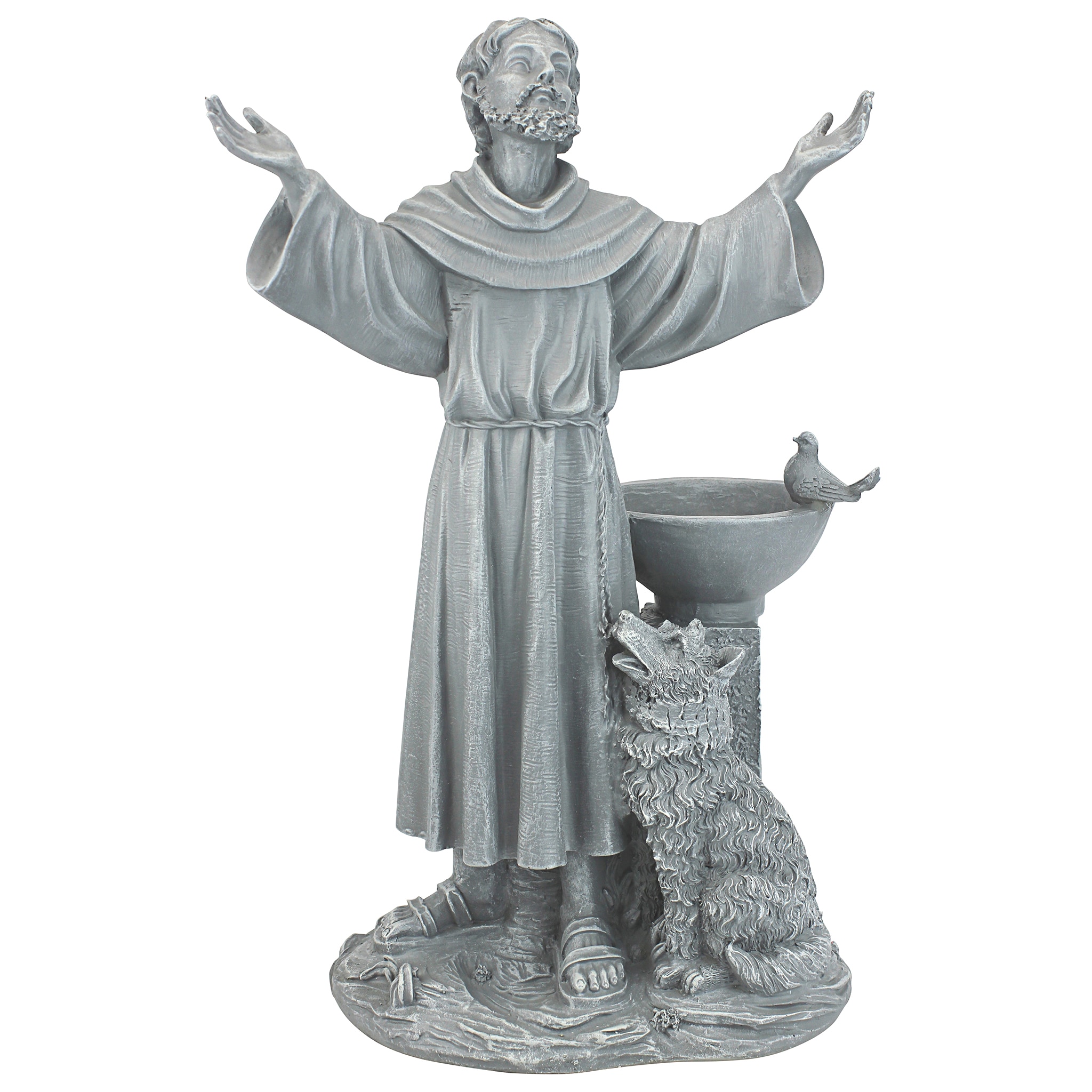 Design Toscano JE14106 19-in H x 12-in W Gray Religion Garden Statue