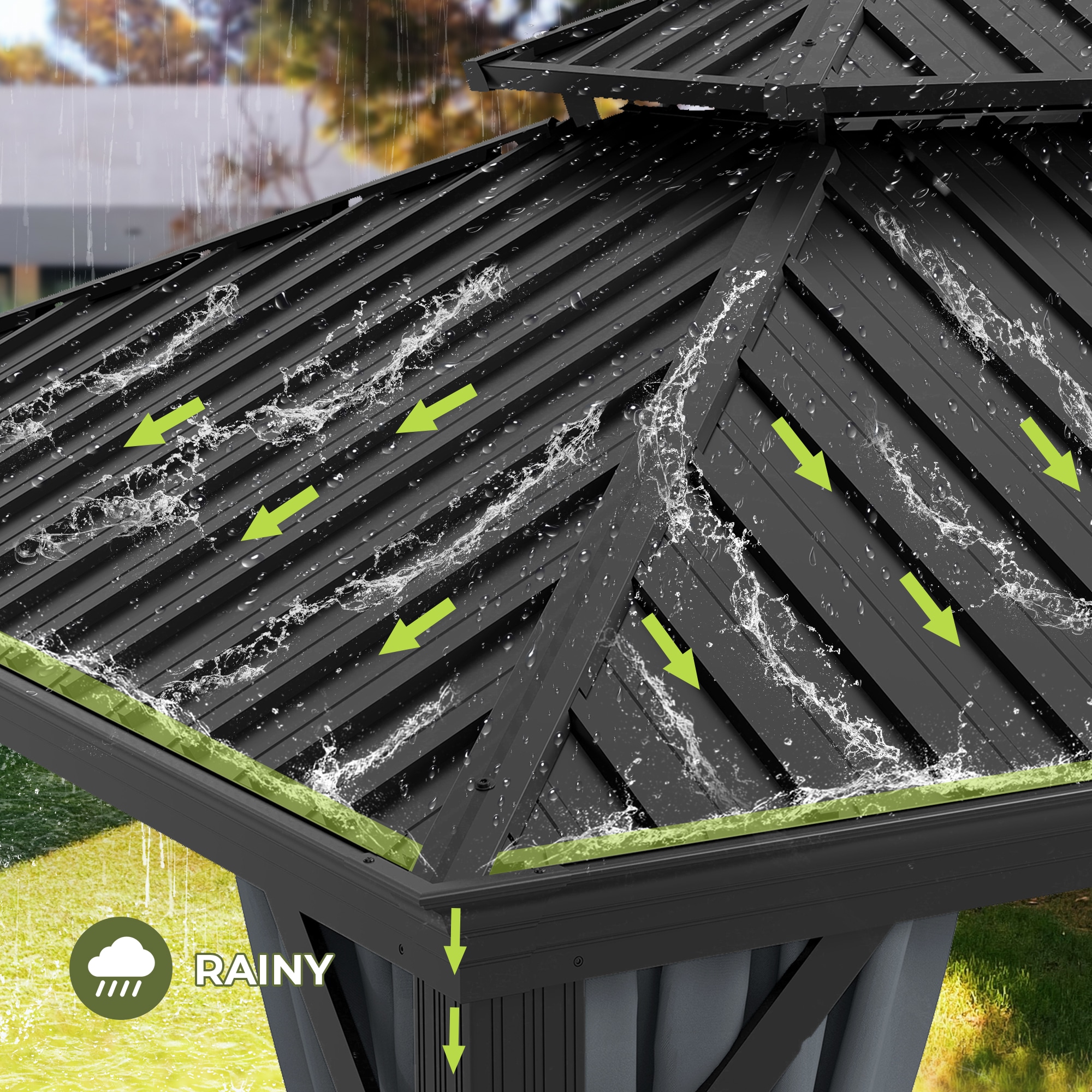  EL-ZPTPS1216-H-WL3 Wood-Resin-Gazebos - View #6