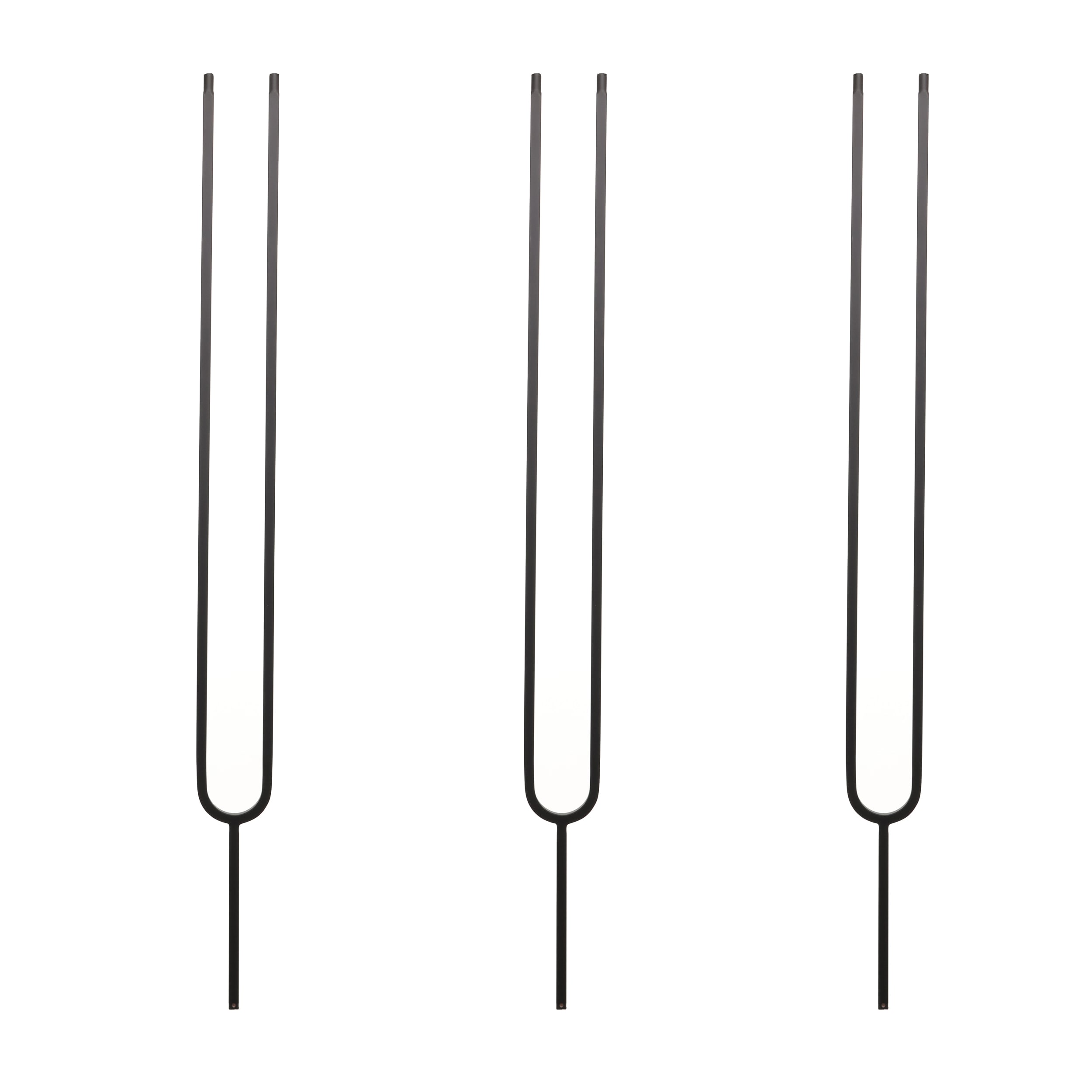 RELIABILT WGT86SB 43-in x 0.5-in Satin Black Wrought Iron Stair Baluster (3-Pack)