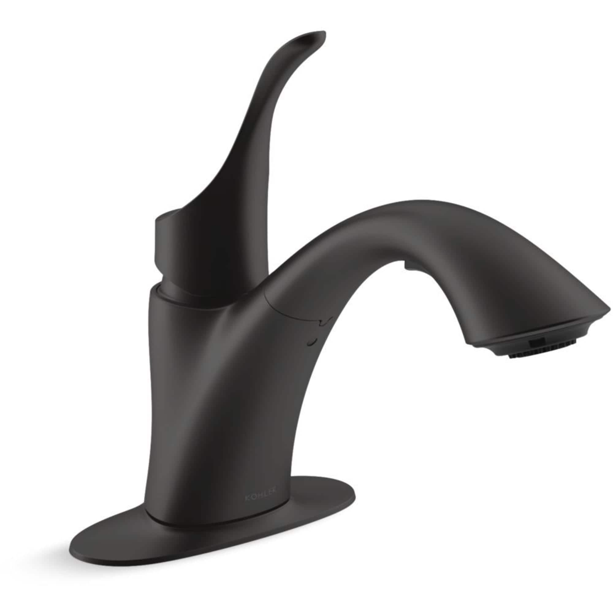 KOHLER Simplice Matte Black 1-handle Deck-mount Utility Faucet 22035-BL ...