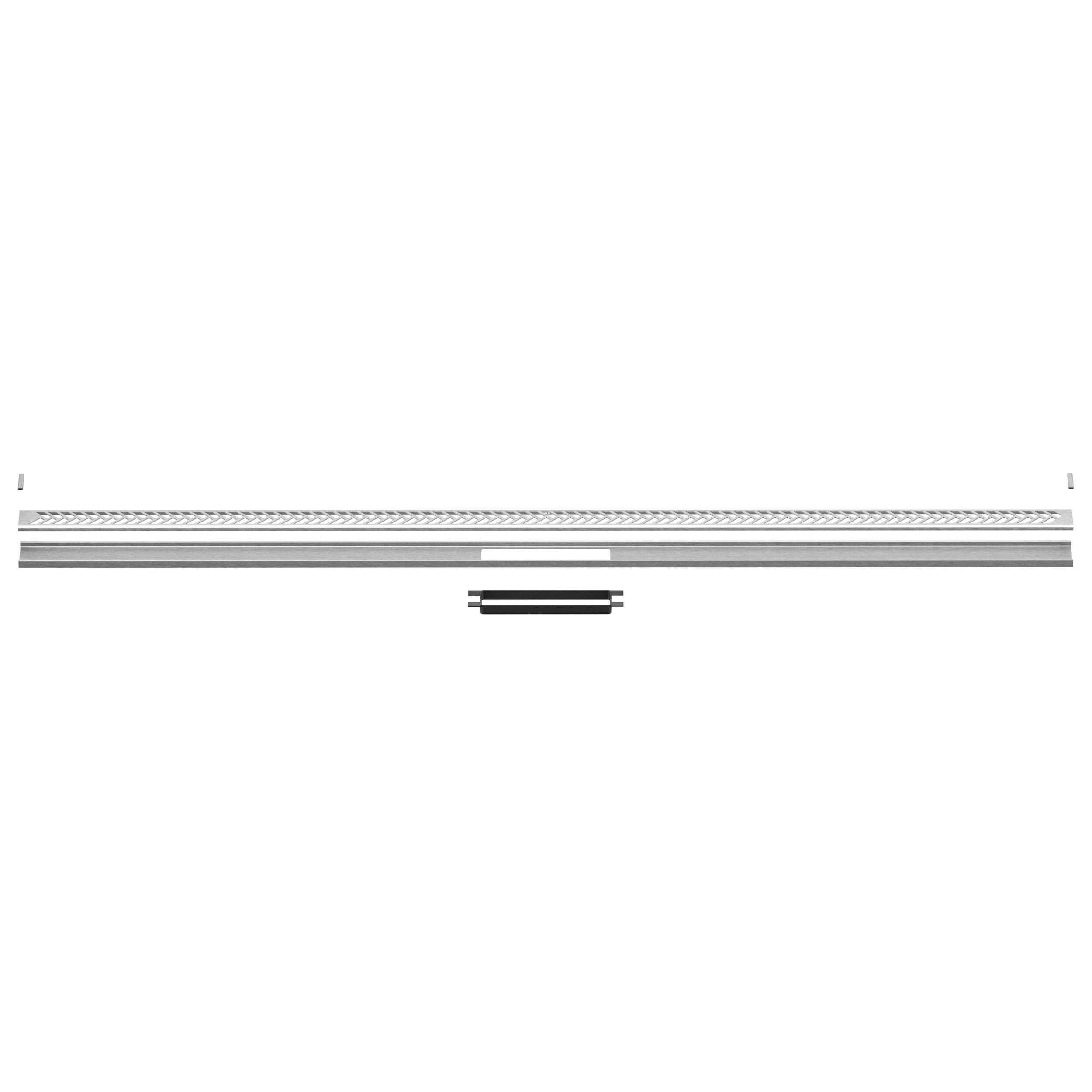 Schluter Systems KLVRID13EB244 Kerdi-Line-Vario 96-in Grate Brushed Stainless Steel Herringbone