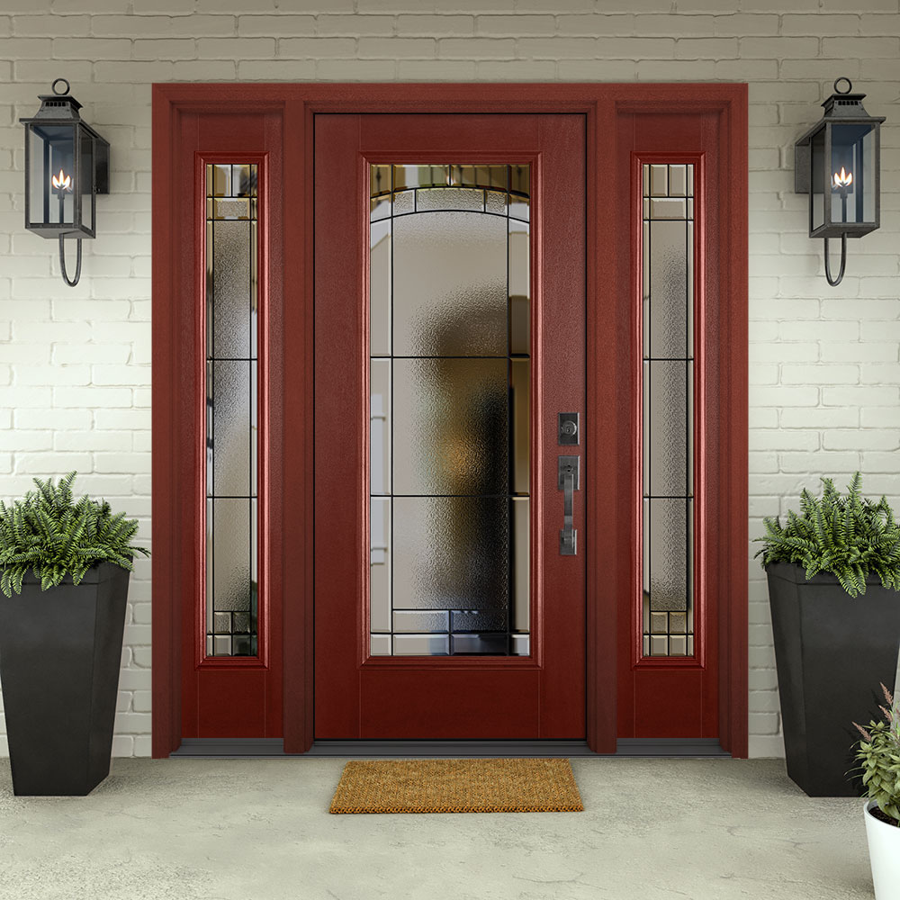 Masonite Performance Door System 64-in X 80-in Fiberglass Full Lite 