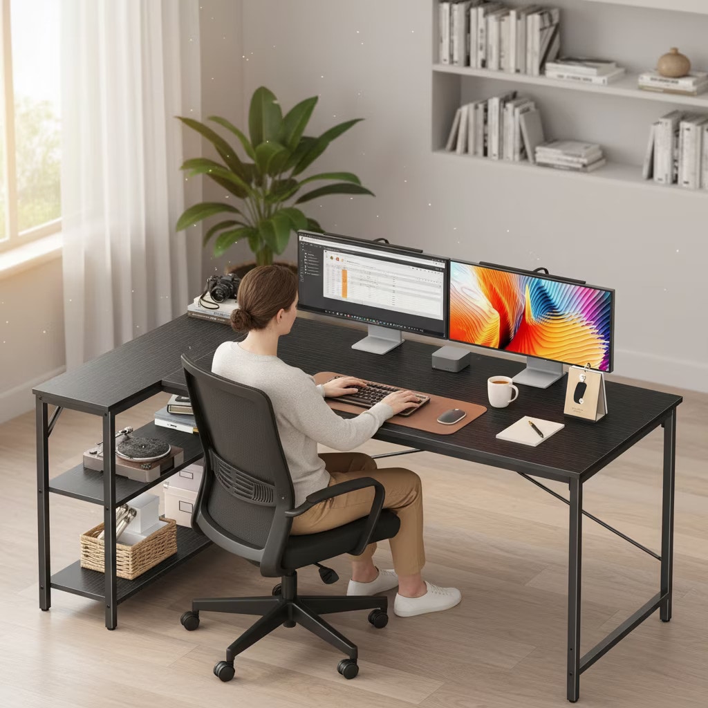 Sweetcrispy L-FH-LXZ2CJ1-55BK desks - View #2