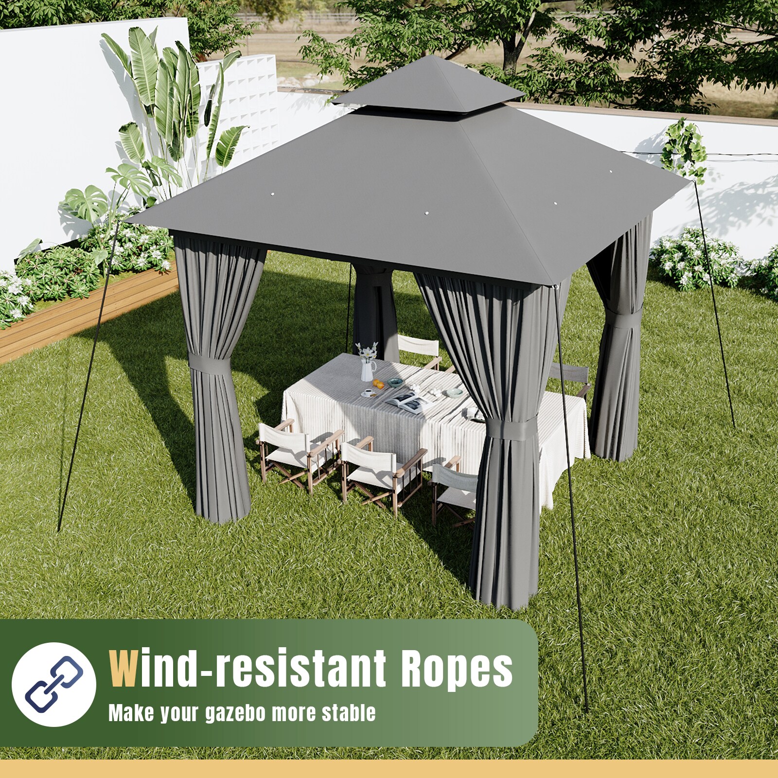 AOXUN AX-402G09 Wood-Resin-Gazebos - View #7