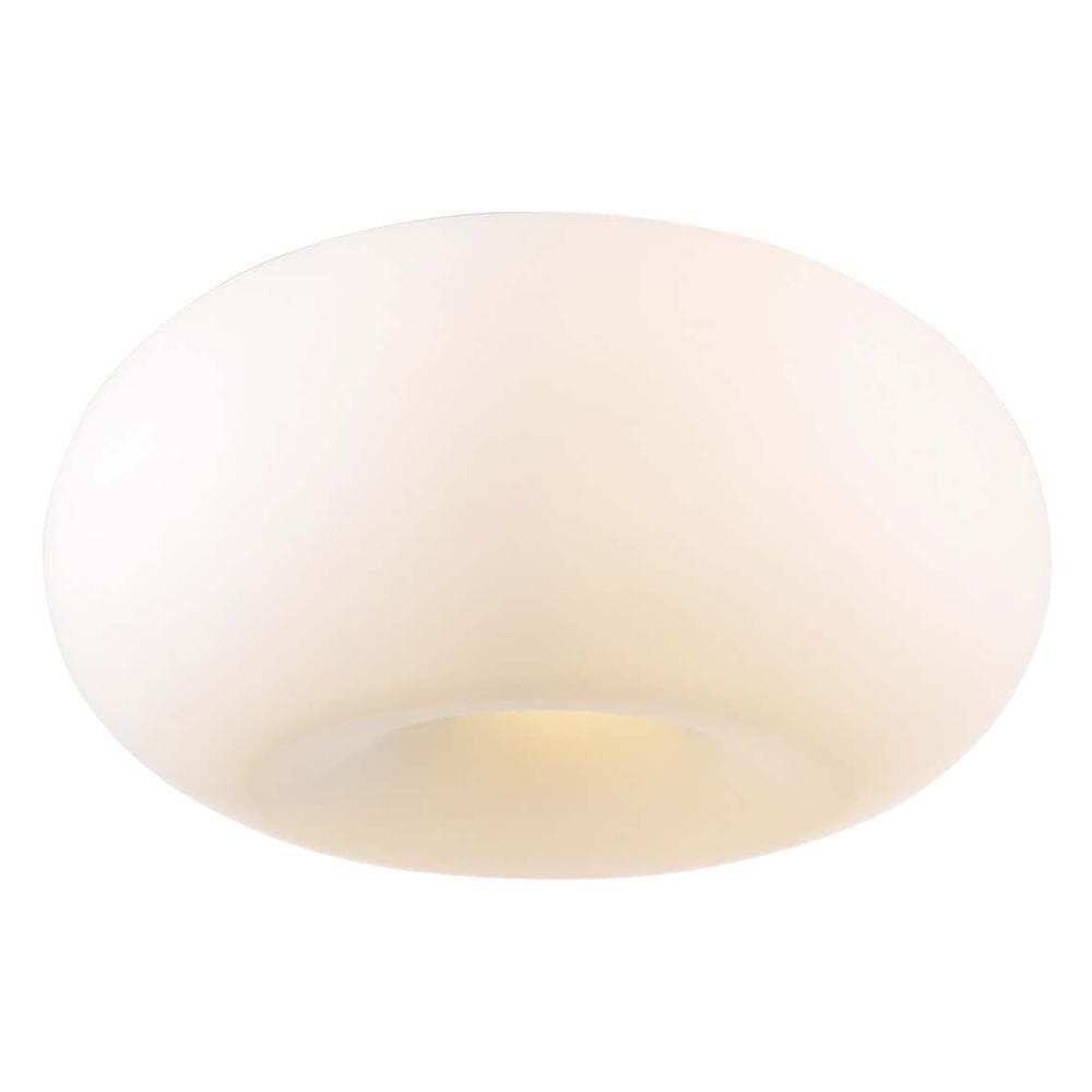 PLC Lighting 21145 SN 1-Light 18.5-in Satin Nickel Flush Mount Light