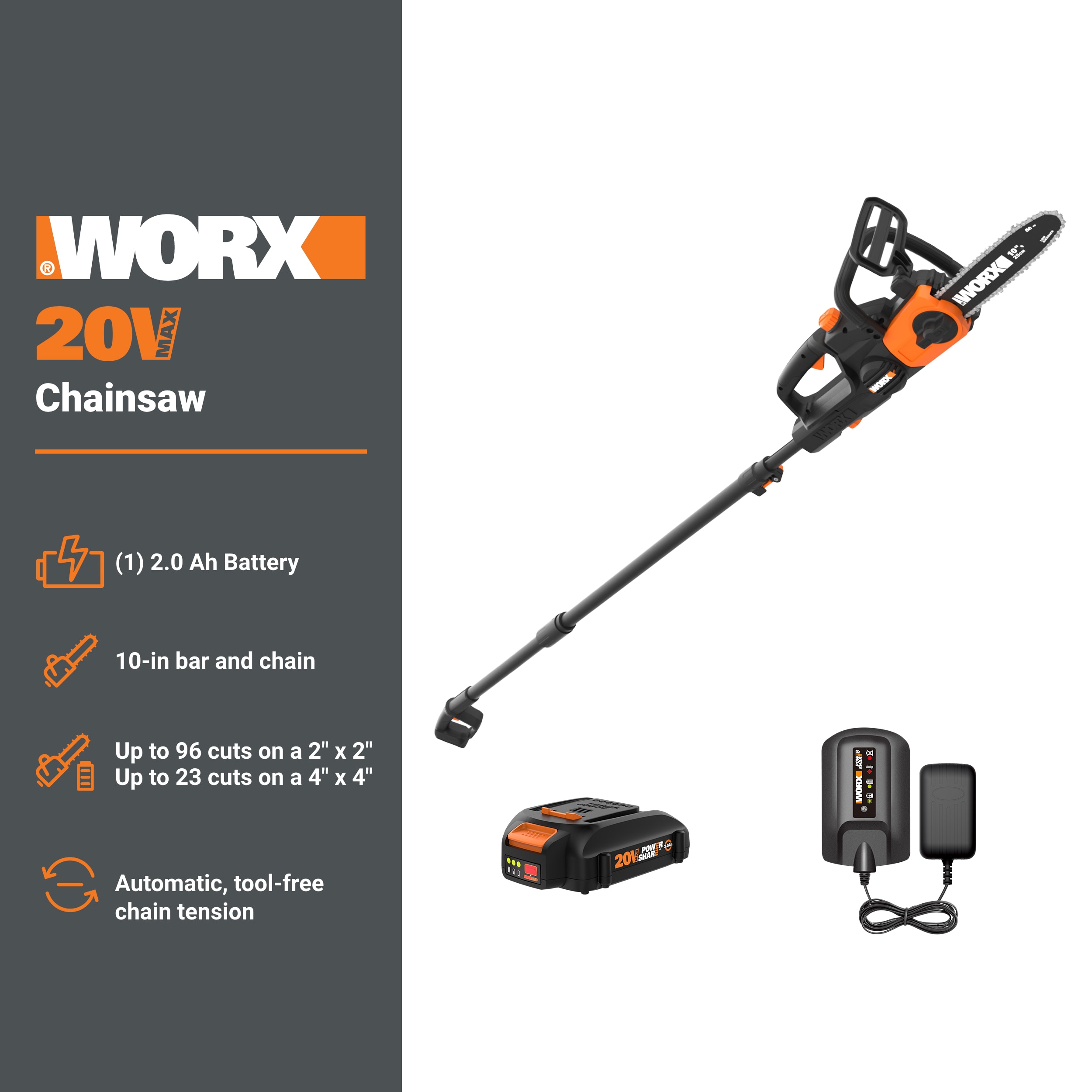 WORX WG323 Cordless-Pole-Saw - View #2