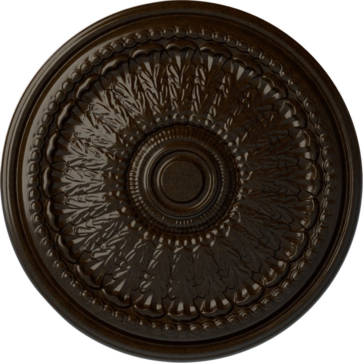 Ekena Millwork CM27BRBZS Brunswick 27-in W x 27-in L Painted Bronze Polyurethane Whole Ceiling Medallion