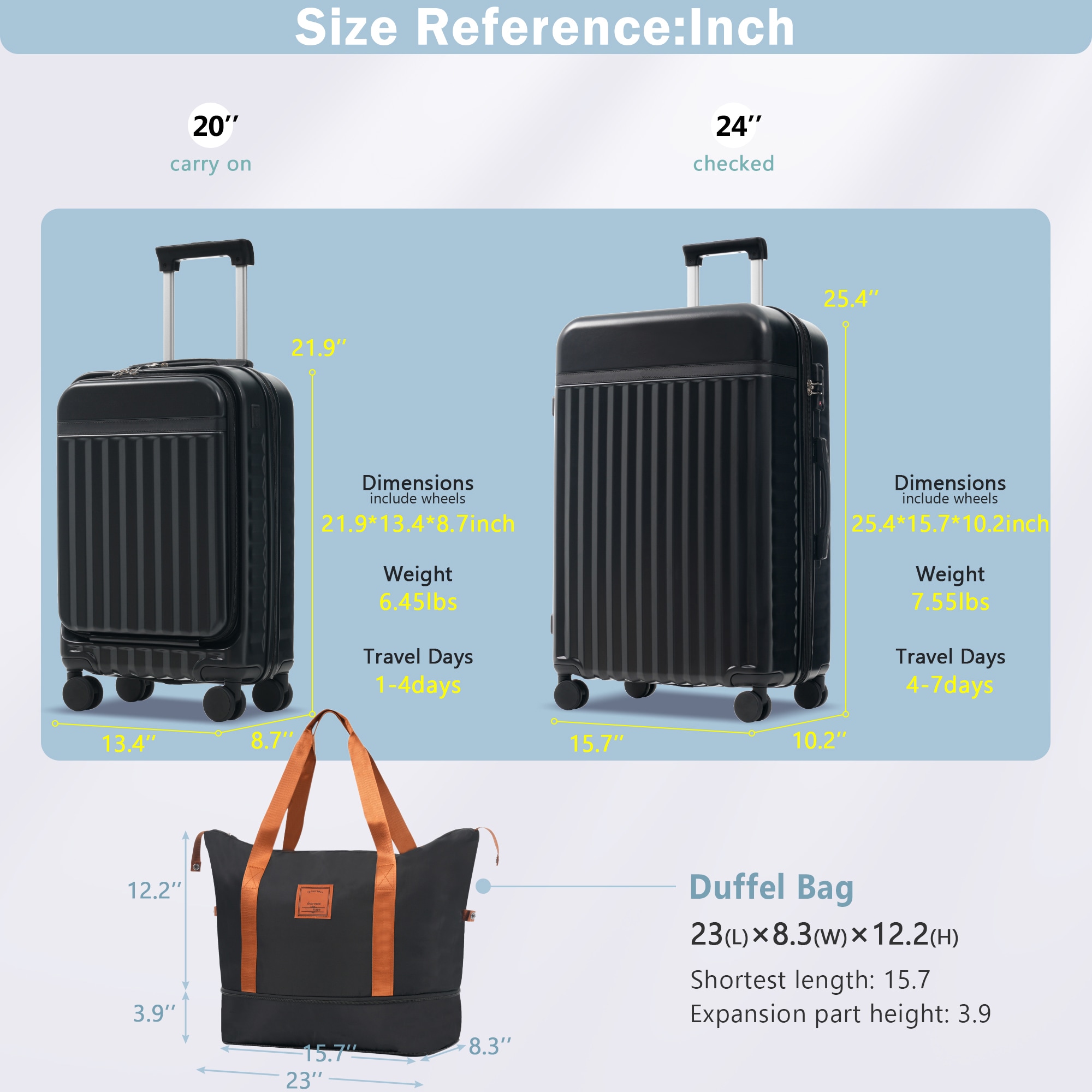 LOVMOR SF-H-N732P326130B Luggage-And-Luggage-Sets - View #3