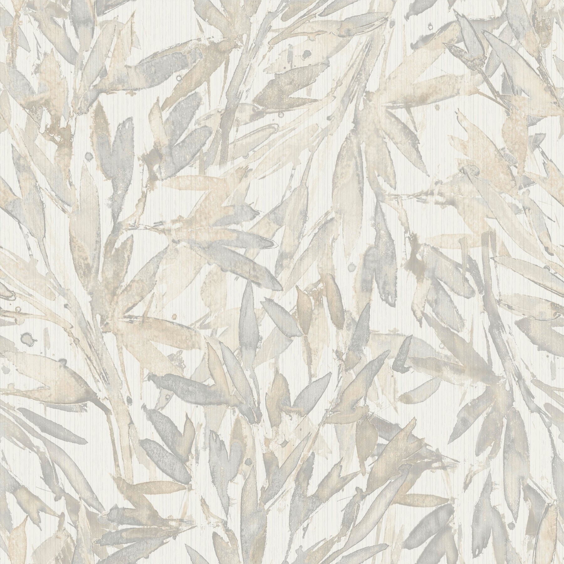 York Wallcoverings Y6230702 Antonina Vella Natural Opalescence 57.8-Sq. Feet Gray Vinyl Ivy/Vines Unpasted Wallpaper