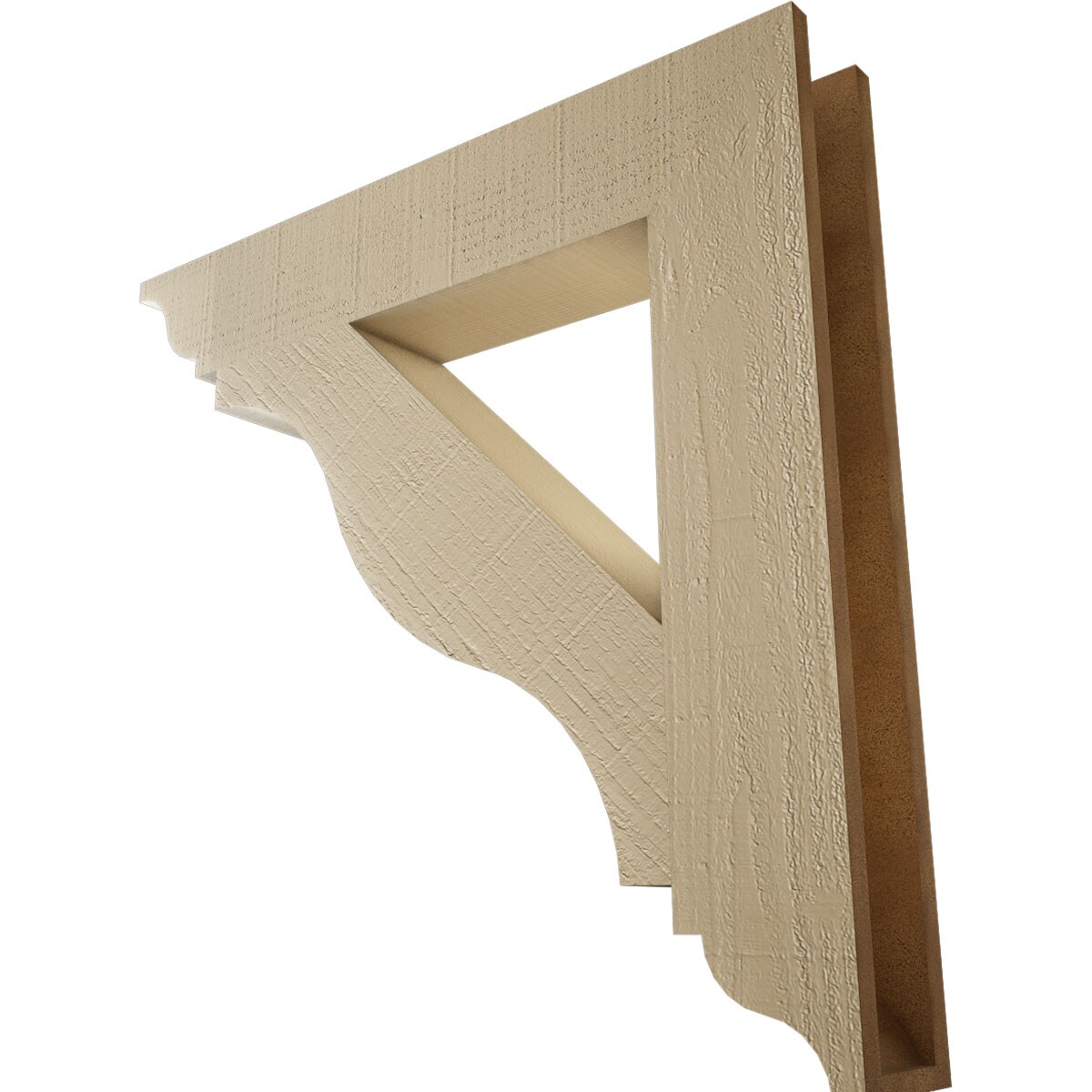 Ekena Millwork 2116906 Funston Rough Cedar Woodgrain TimberThane 5-1/2-in x 32-in x 32-in Brown Urethane Standard bracket