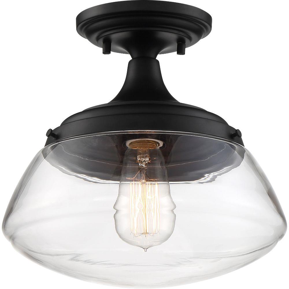  LW-SC539307 1-Light 10.38-in Aged Bronze and Clear Semi-Flush mount light