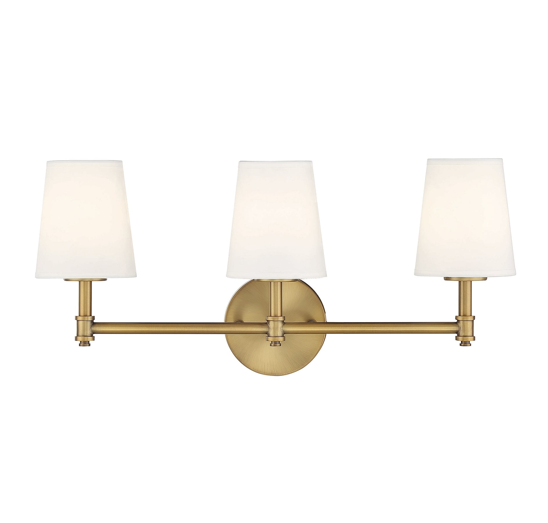 Meridian Lite Trends M80051NB Meridian 24-in 3 -Light Brushed Brass Modern/contemporary Vanity light