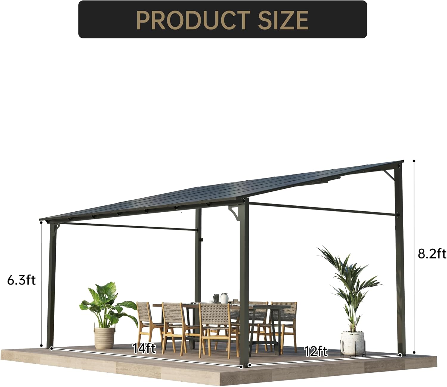 GAOMON LSPPJOK-IZKE7OV82J Wood-Resin-Gazebos - View #3