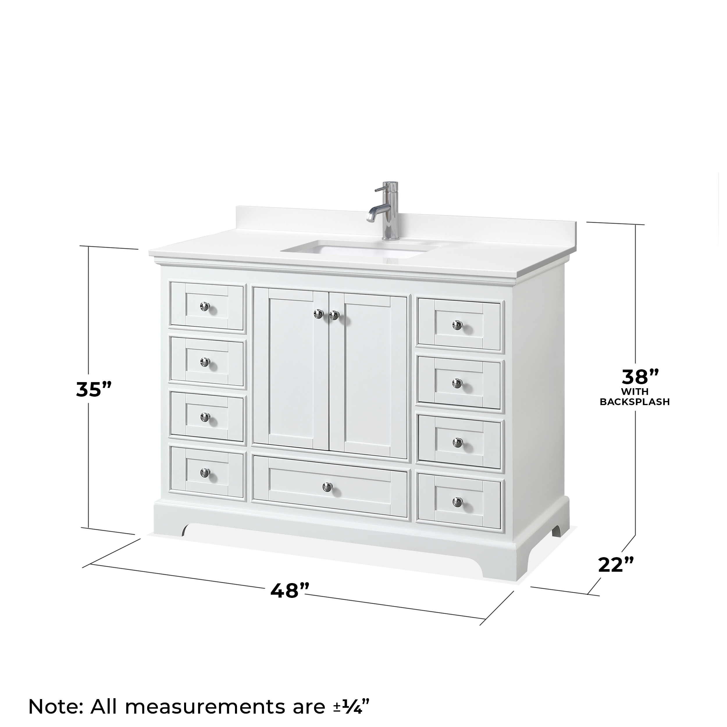 Wyndham Collection WCS202048SWHWQUNSMED Bath-Vanity-Combo - View #5
