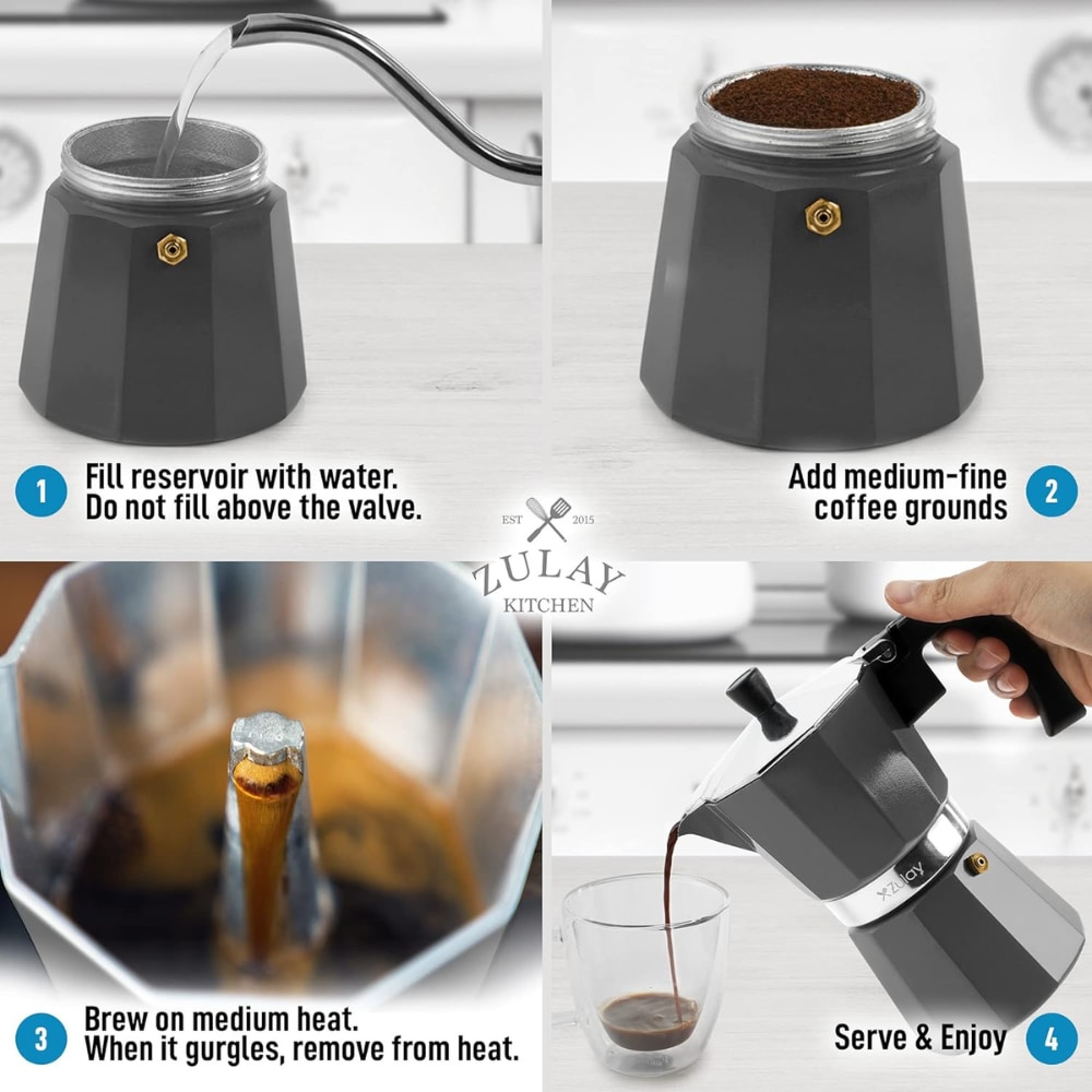 Aluminum Espresso Coffee Maker Filter, Stovetop Moka Pot, Italian Coffee  Machine Water Kettle, Kitchen Coffee Tool. When Using Open Flame To Make  Coffee, Do Not Use Too Strong A Flame Or Exceed