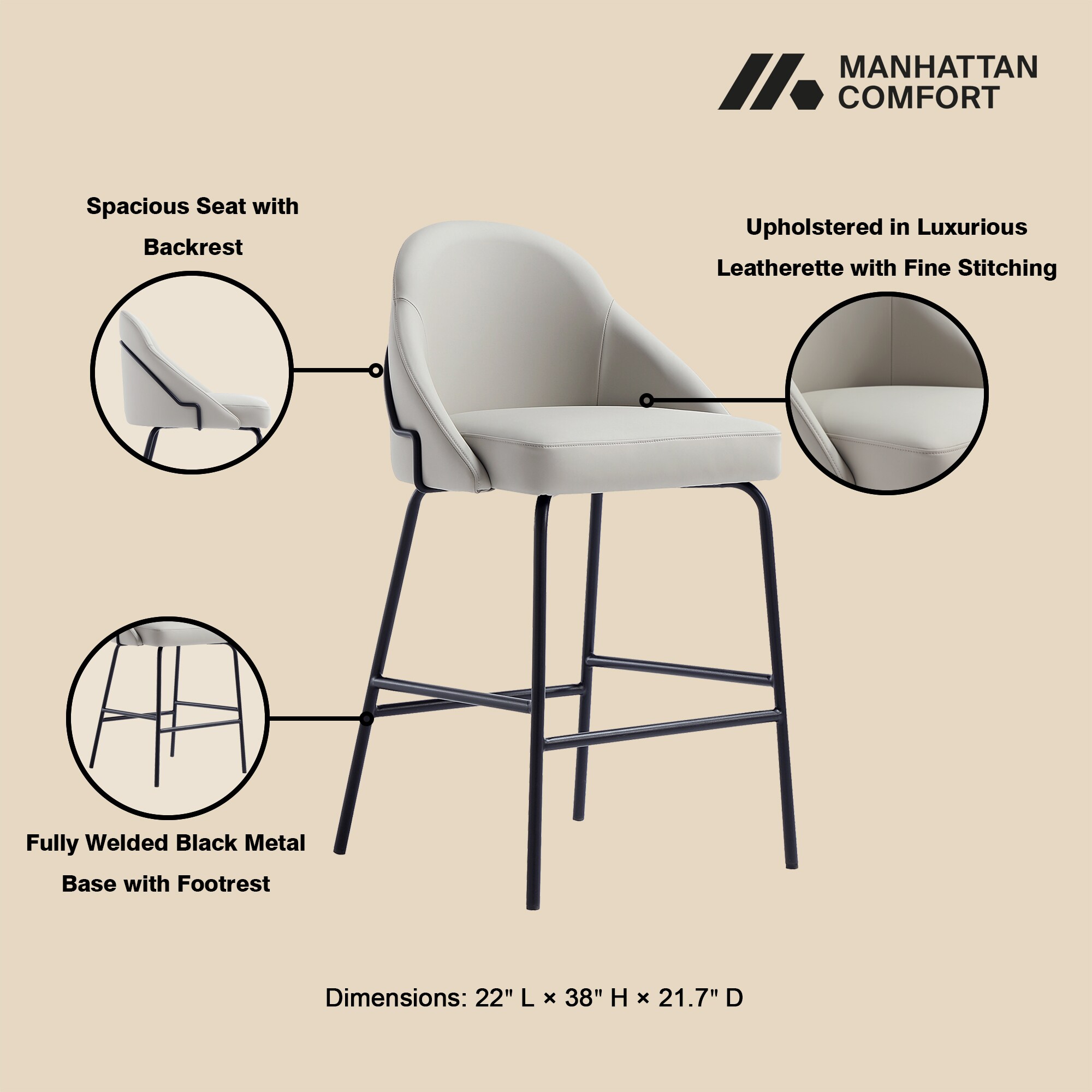 Manhattan Comfort CS019-BST stools - View #4