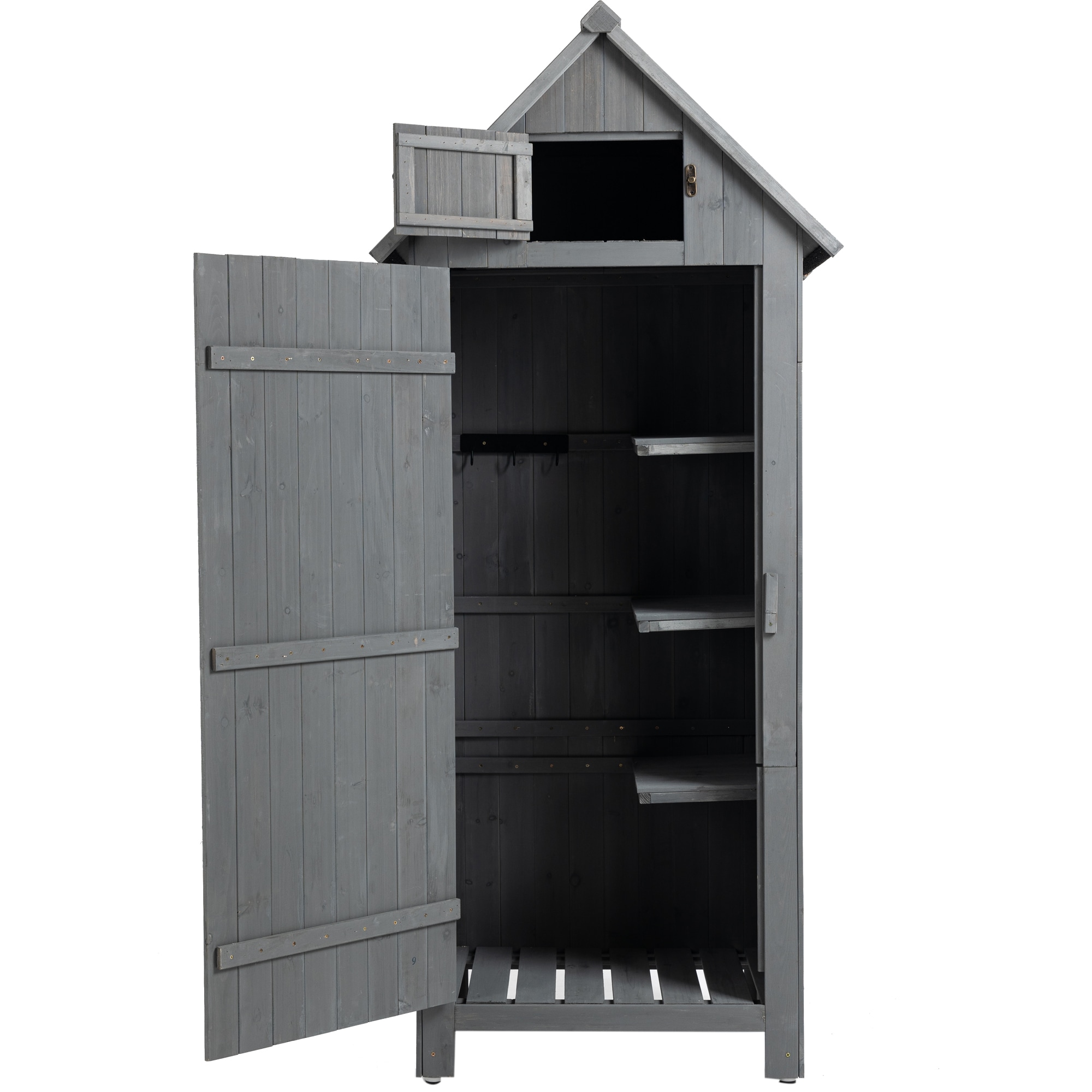 Maocao Hoom H67668 2.1-ft x 1.5-ft Gable Style Wood Outdoor Storage Shed with 1 Doors