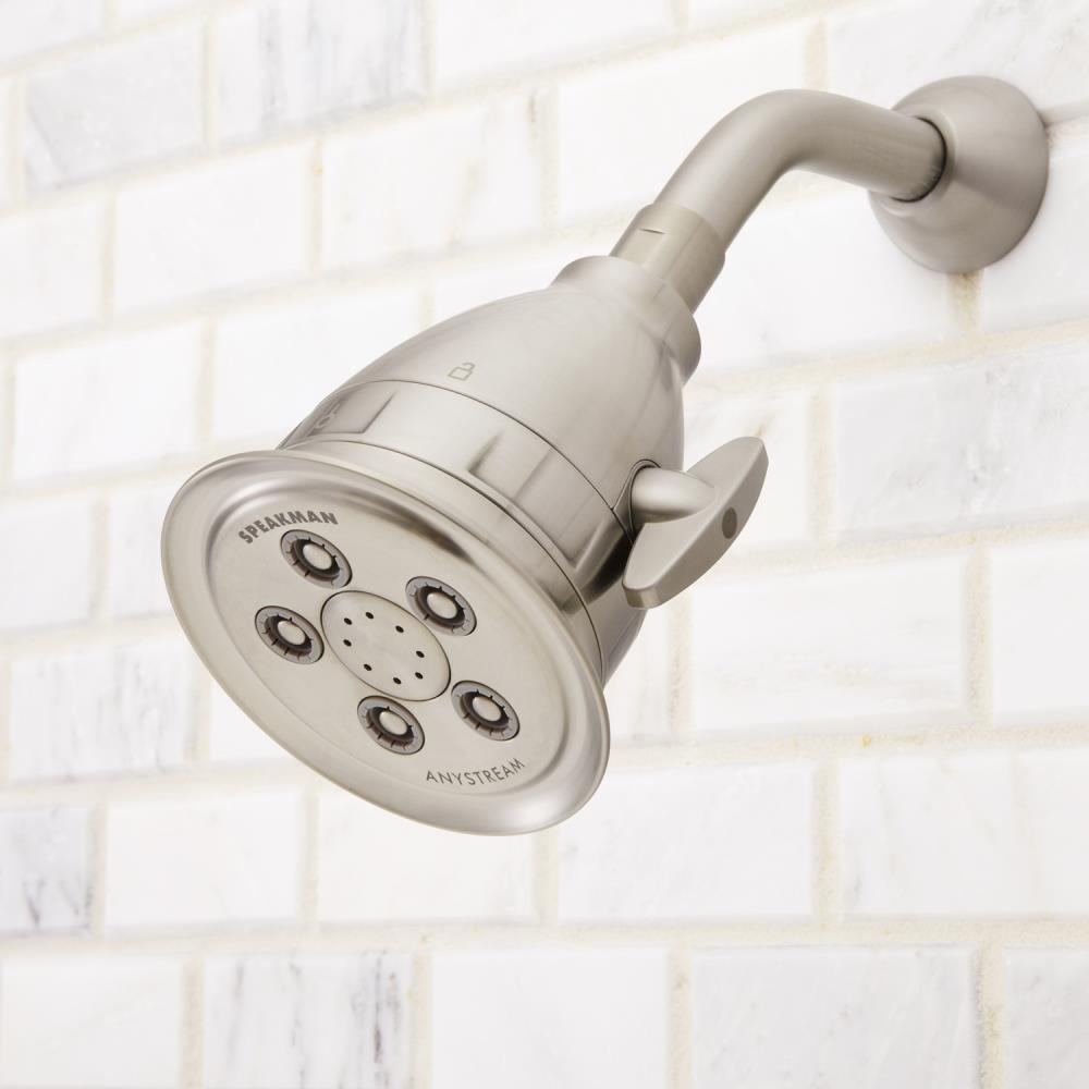Brushed Nickel Adjustable Filtered Wall Mounted Shower Head