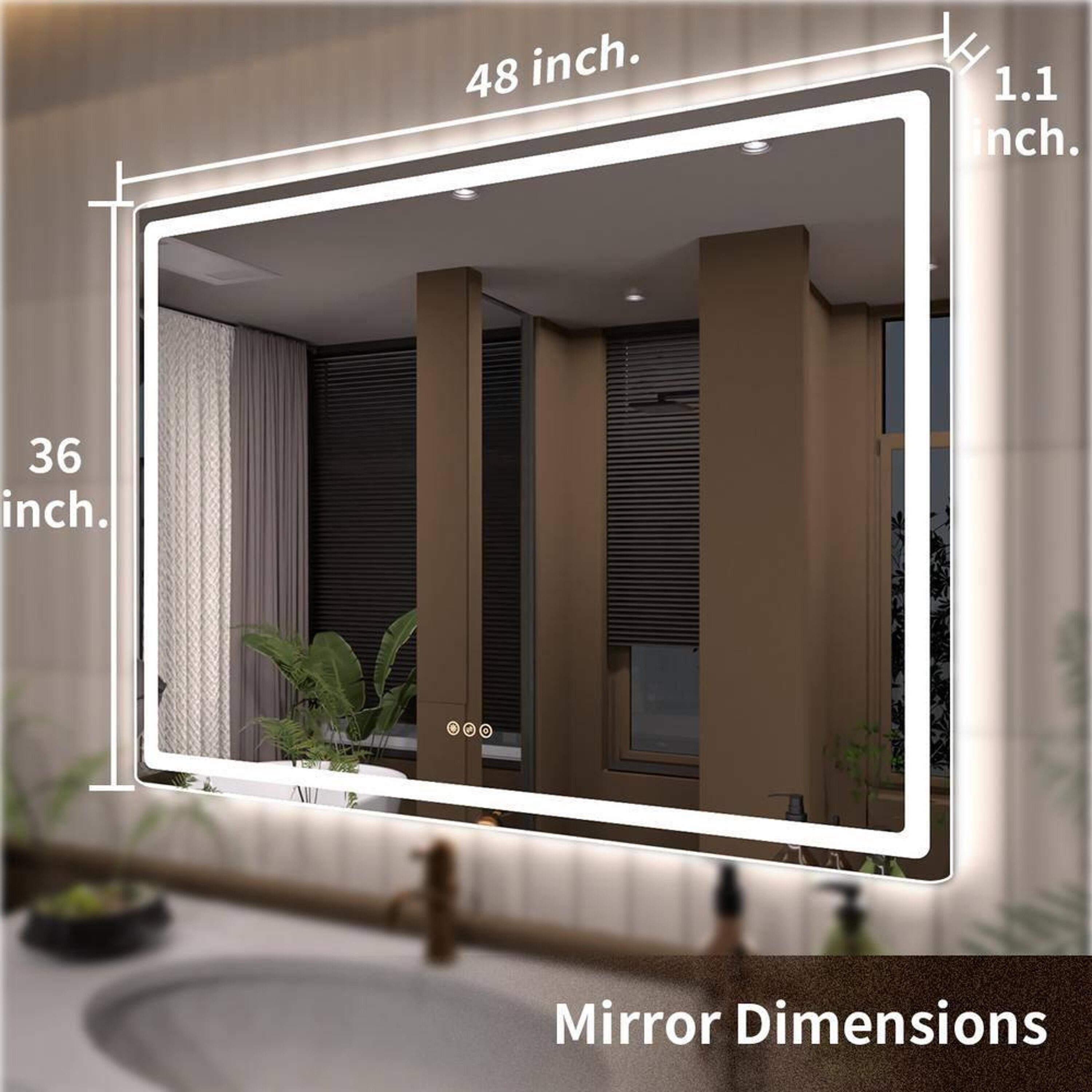 Bayfeve BFKF-4836U4-MIR Framed-Bath-Mirrors - View #5