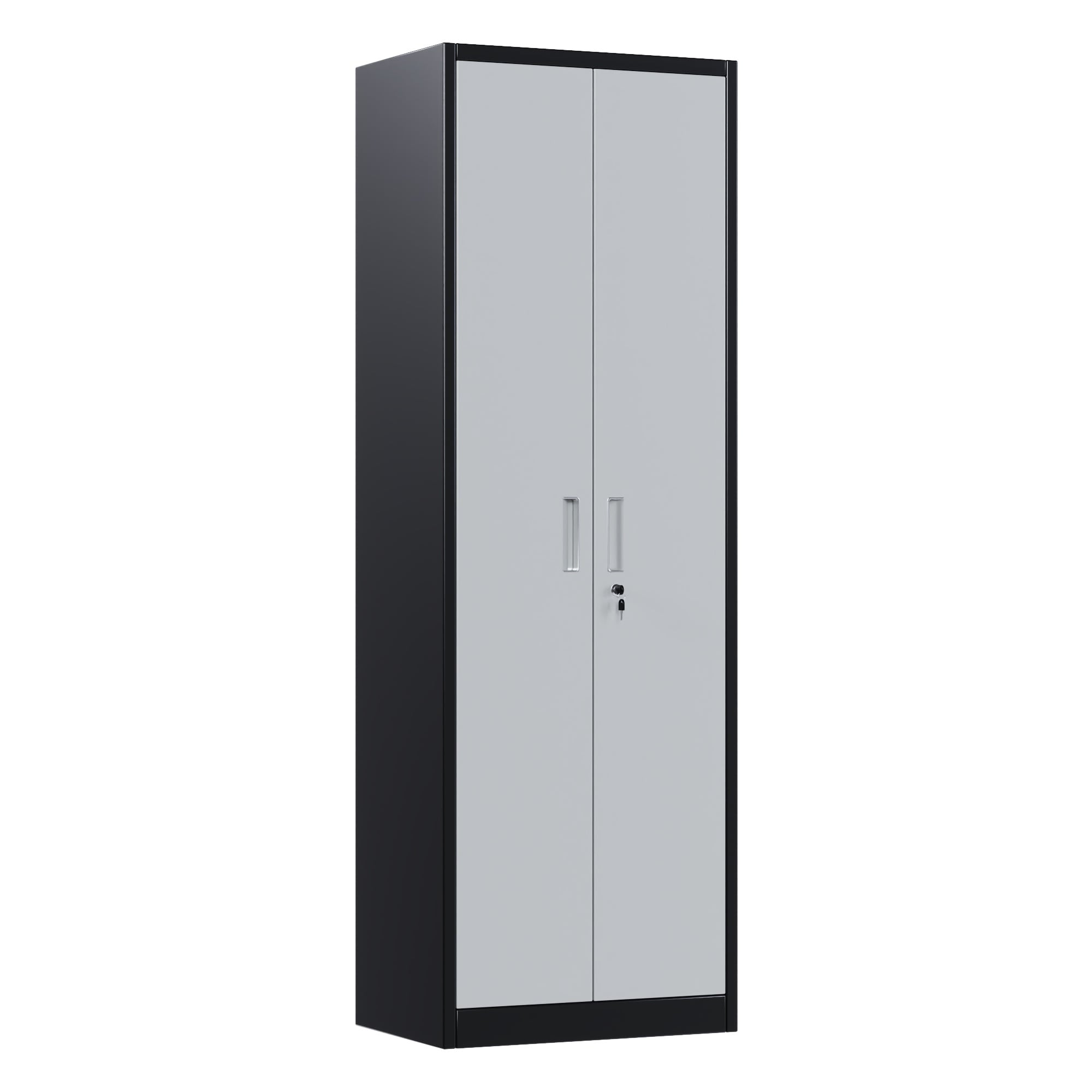 Boyel Living Steel File Cabinet with Adjustable Shelves Lockable Document Storage for Home Office Heavy Duty Rust-Proof Coating Removable Shelves Tall Slim Space-Saving Design