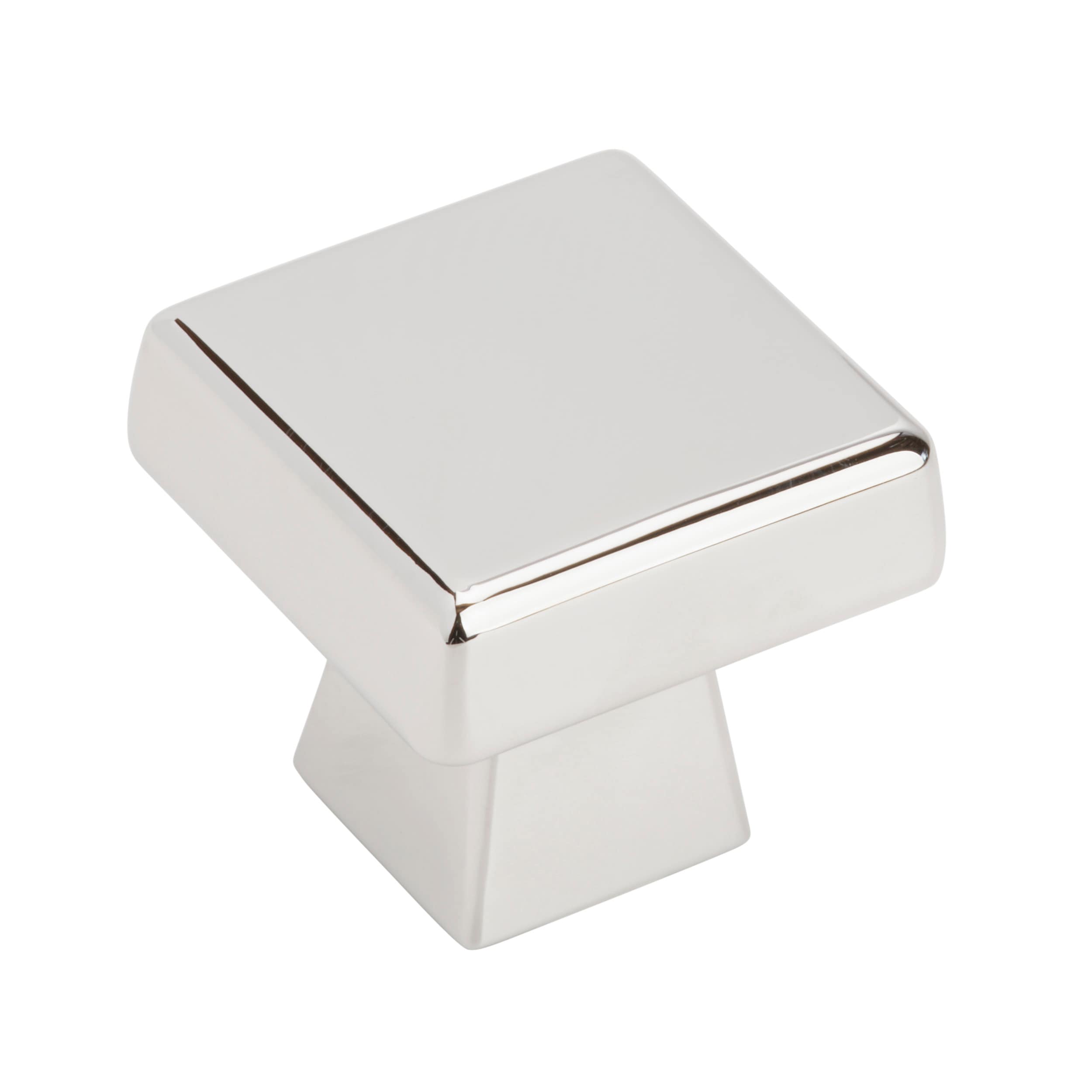 Amerock BP5527326 Blackrock 1-1/2-in Polished Chrome Square Contemporary Cabinet Knob