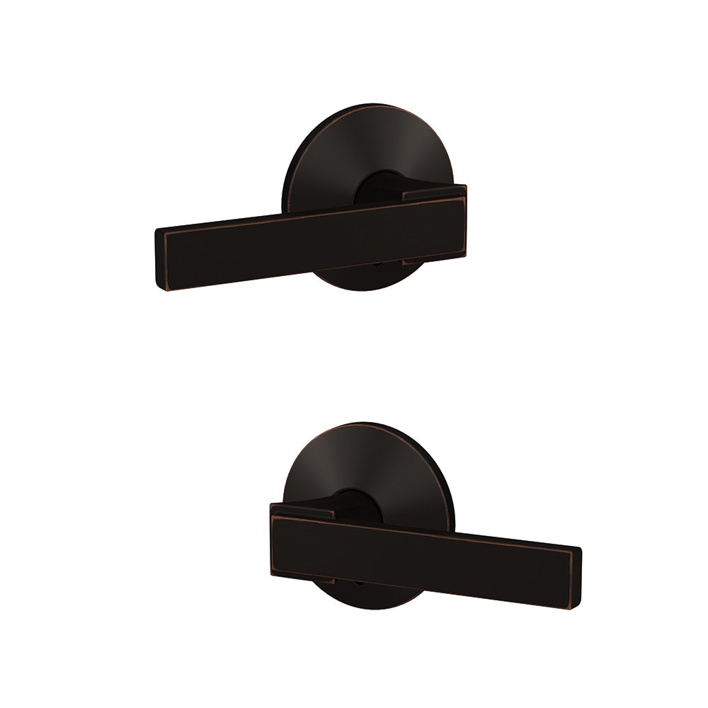 Schlage FC172 NBK 716 KIN Custom Northbrook - Kinsler Aged Bronze Universal Interior Hall/Closet Dummy Door Handle