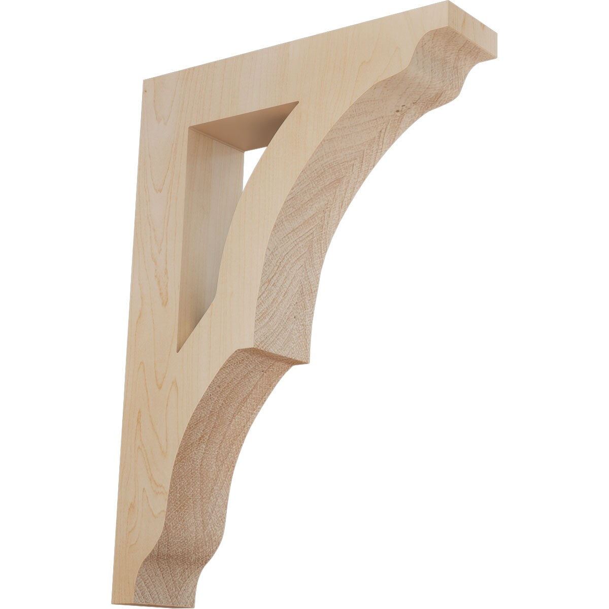 Ekena Millwork BKTW01X07X10AVMA Avila 1-3/4-in x 7-1/2-in x 10-1/2-in Maple Brown Wood Standard bracket