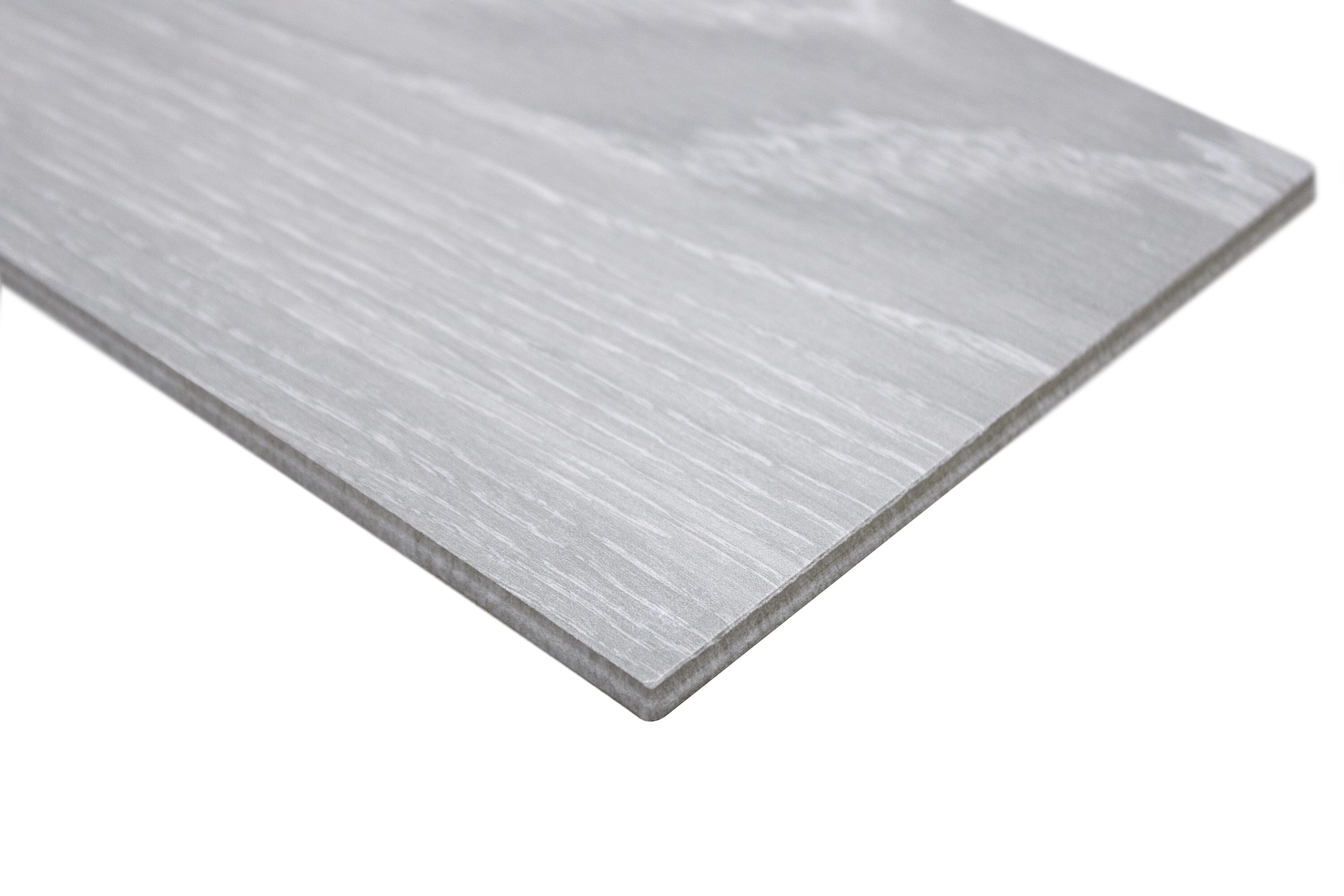 TRUE PORCELAIN CO. Aspen Light Grey 6-in x 36-in Glazed Porcelain Wood Look Floor Tile