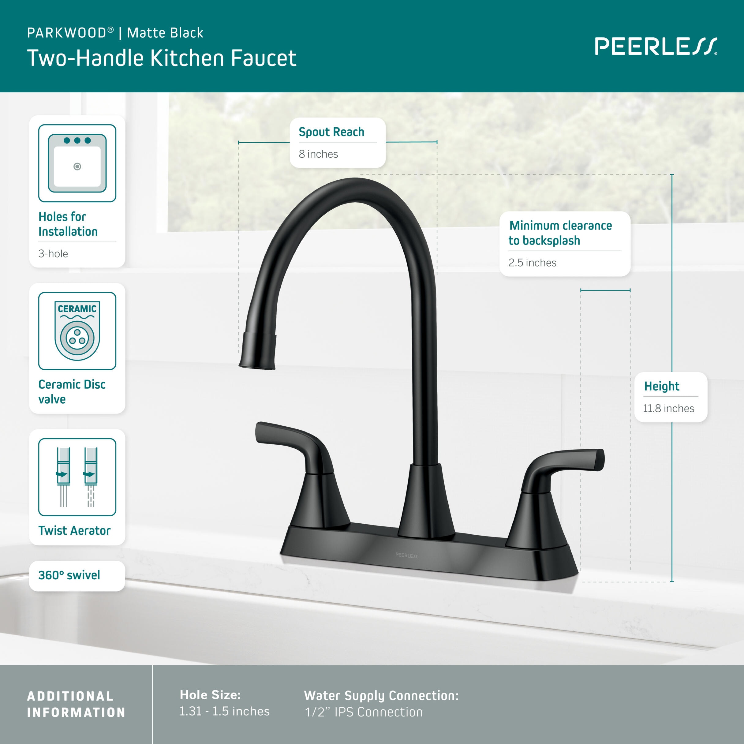 Peerless P2935LF-BL Kitchen-Faucets - View #2