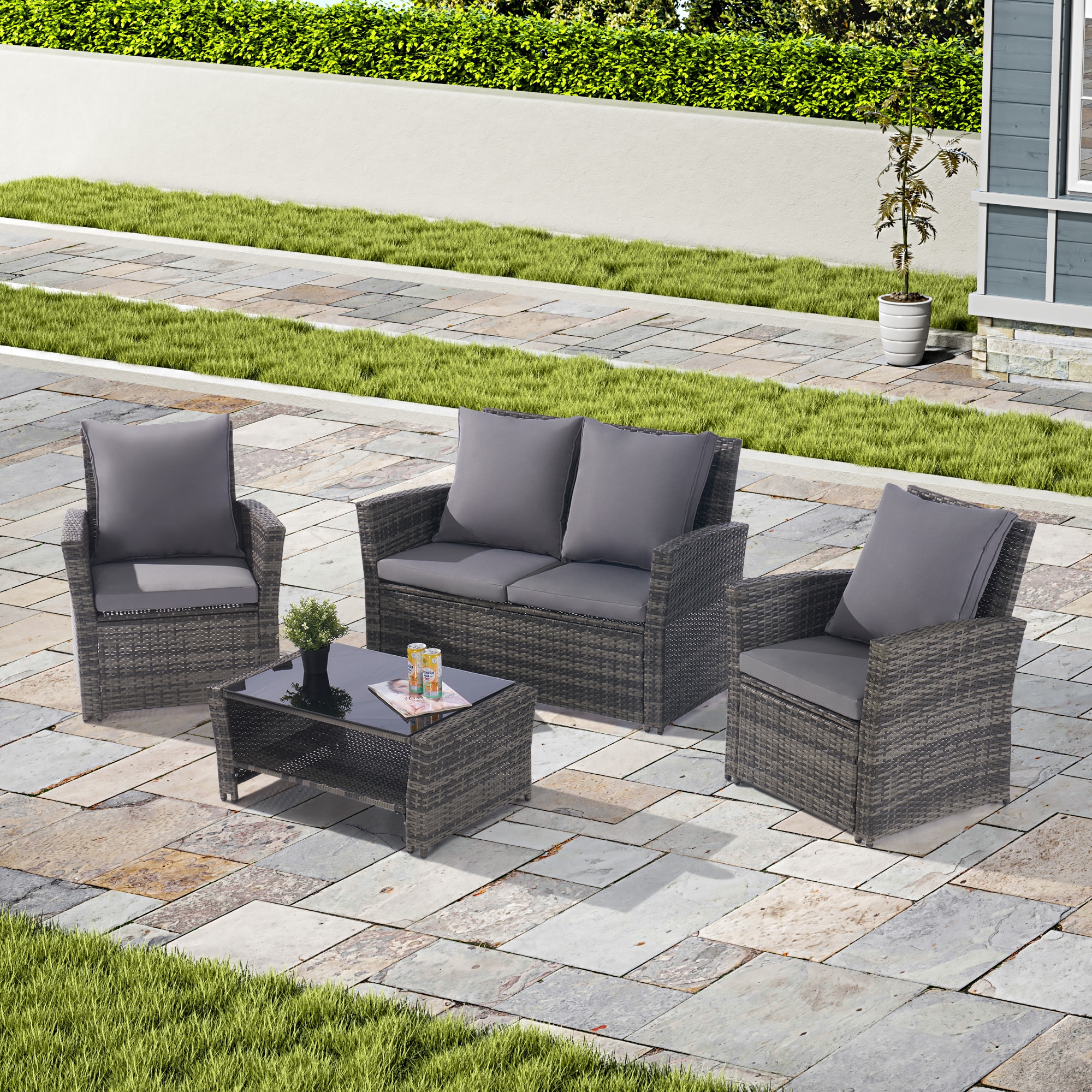 AHIOU HOME ZAAHG-P146980SF Patio-Conversation-Sets - View #4