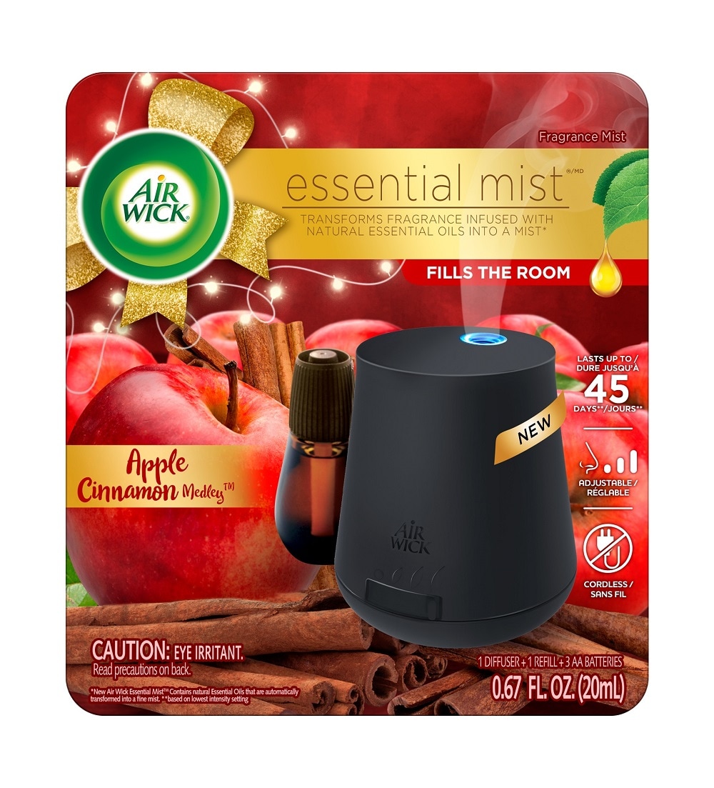 Aira Mist Apple Cinnamon Organic Room Spray - Essential Oil Spray with  Organic Ingredients & Therapeutic Essential Oils - Living Room Spray Free  of