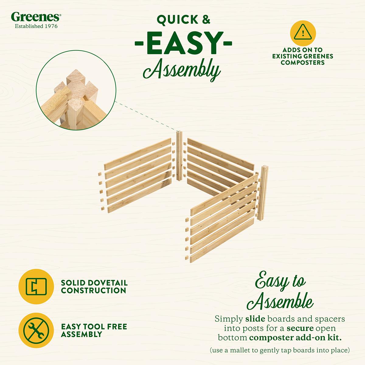 Greenes Fence 309.17 Wood Stationary bin Composter